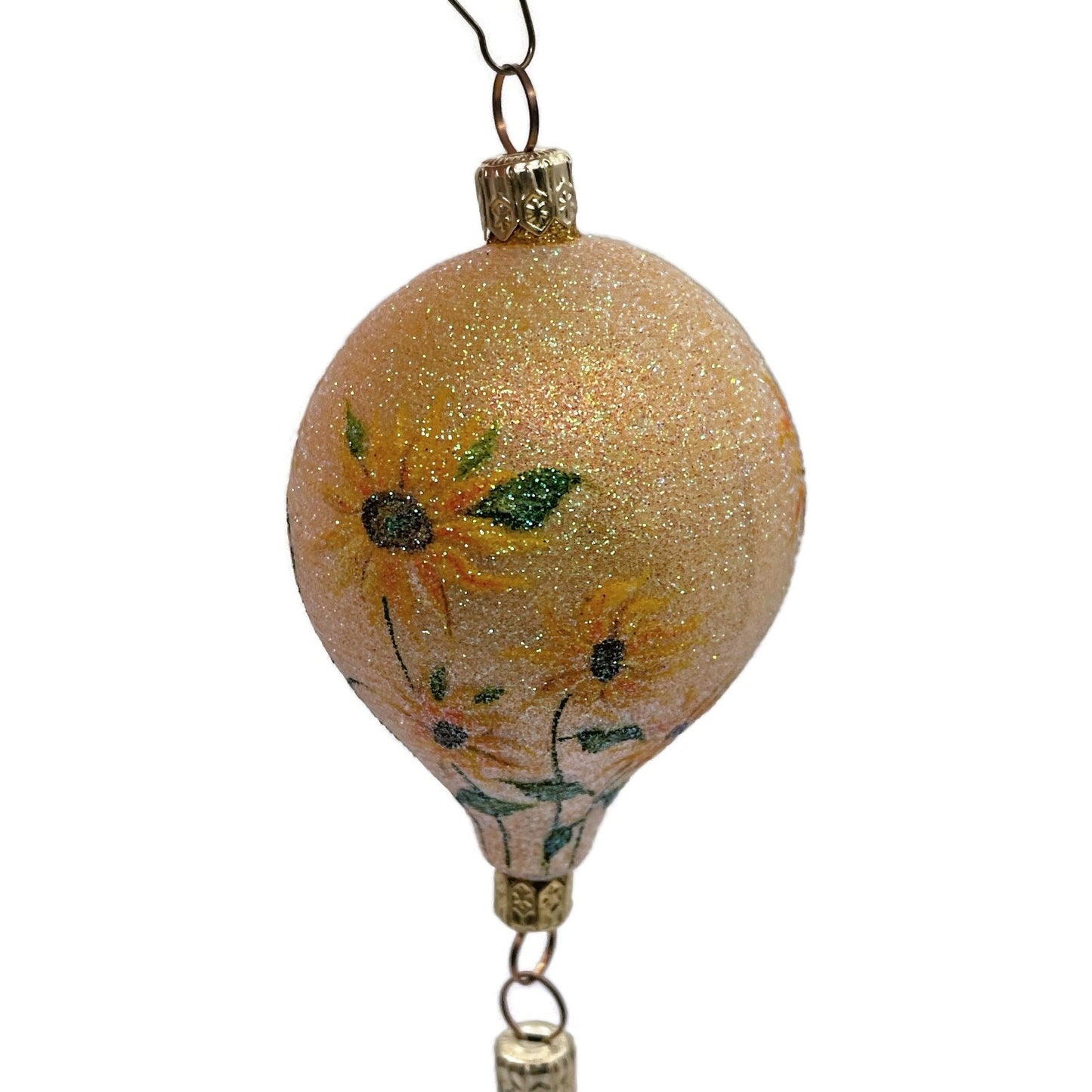 Patricia Breen Into the Blue Santa Claus Sunflowers Spring Christmas Ornament