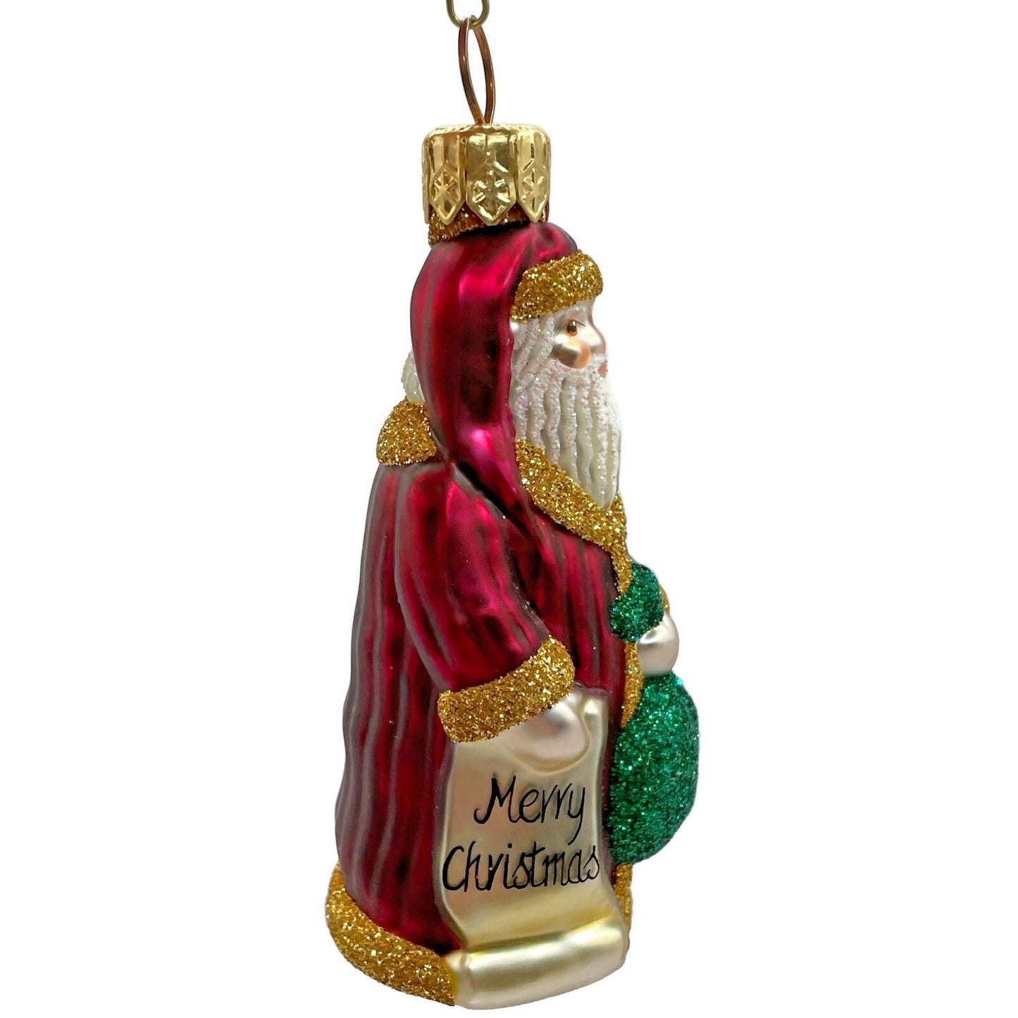 Patricia Breen Miniature Gift of the Season Bordeaux Merry Christmas Ornament