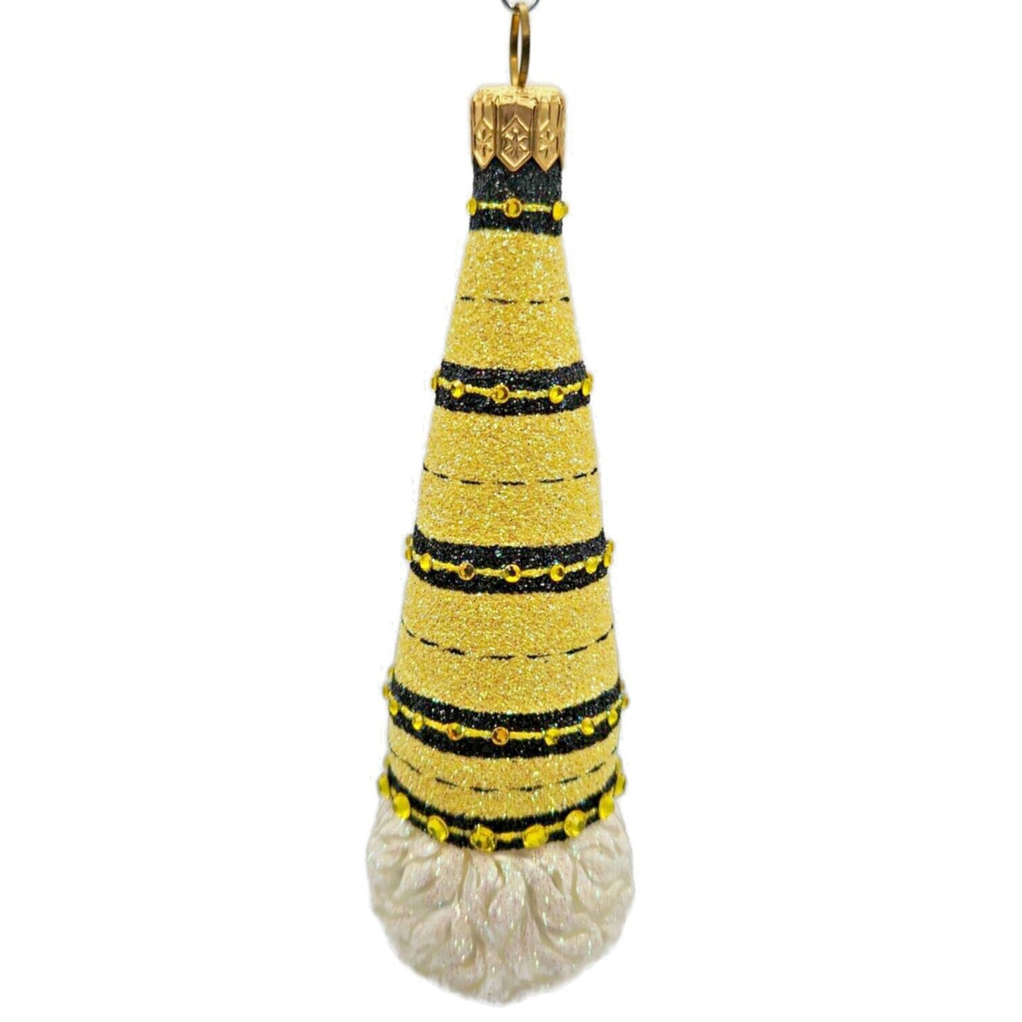 Patricia Breen Winter Sage Bees Striped Santa Claus Spring Christmas Ornament