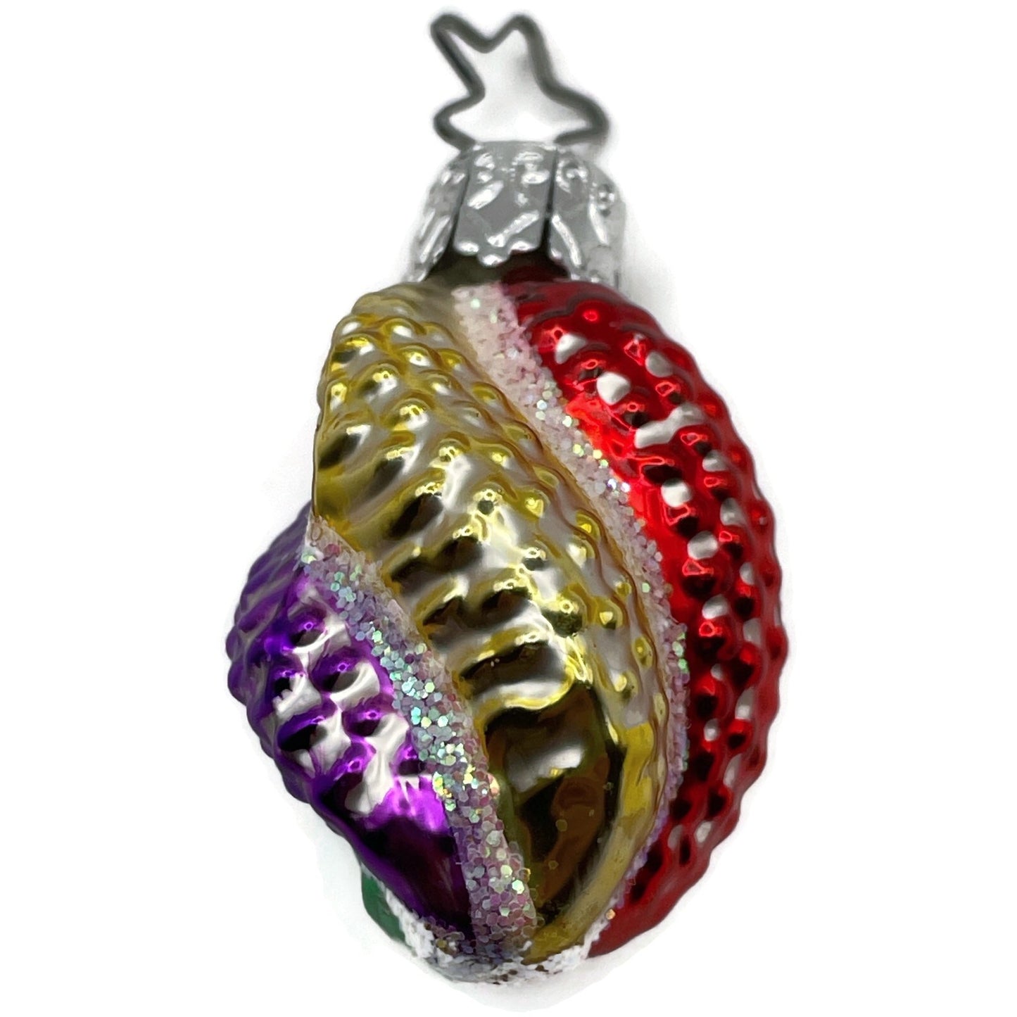 Swirled Kugel Multicolor German Blown Glass Christmas Tree Inge Glass Ornament