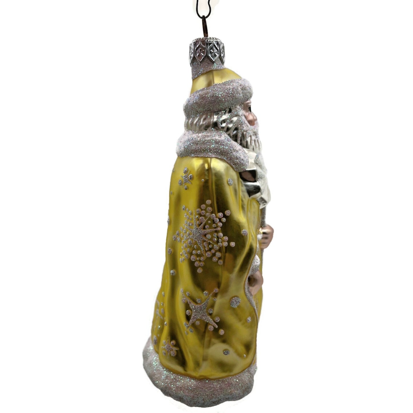 Patricia Breen Santa of the North Citrine Snowflakes Christmas Tree Ornament