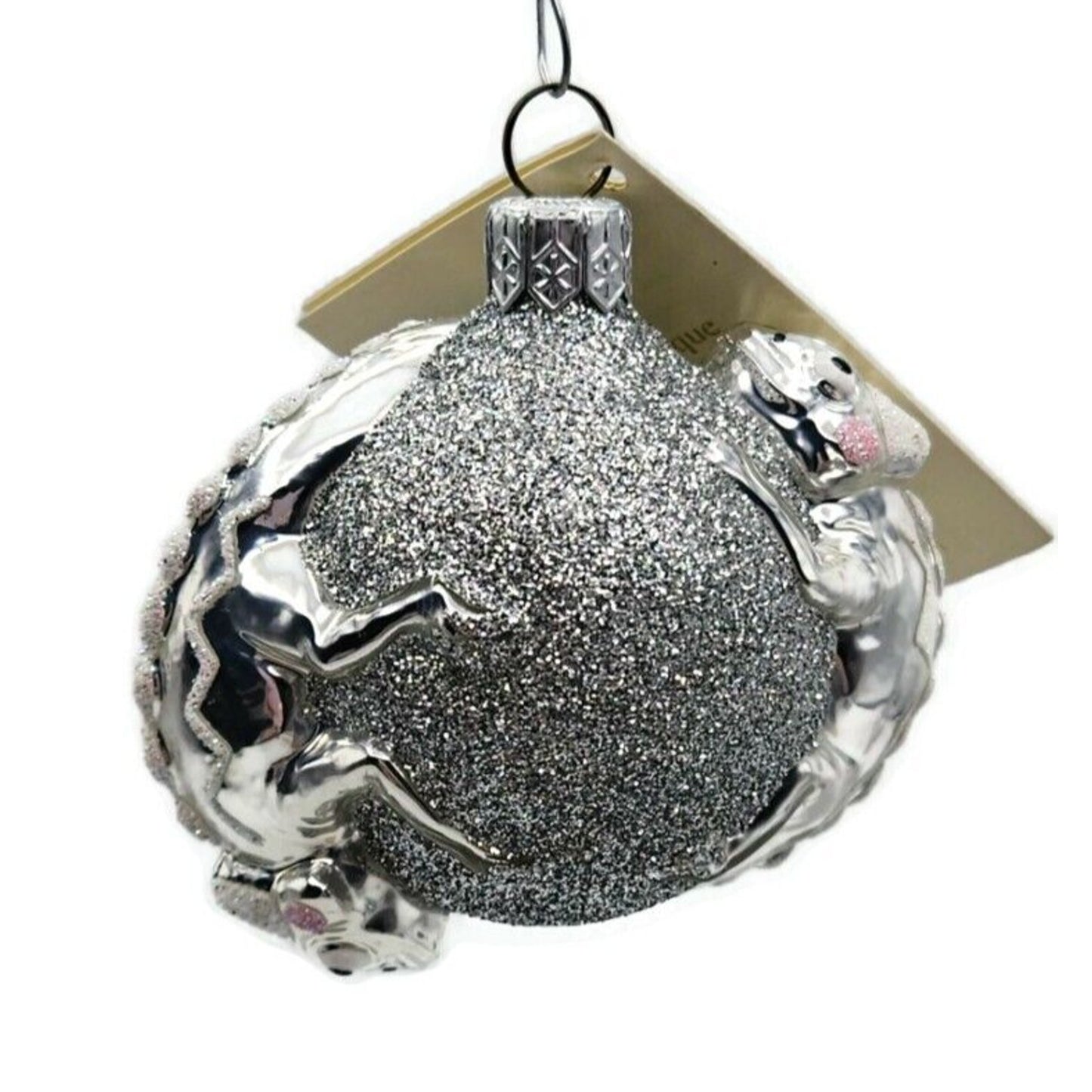 Patricia Breen Once Again for James Silver Chameleon Christmas Tree Ornament