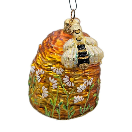 Patricia Breen Devonshire Beeskep Bee Flowers Gold Spring Christmas Ornament