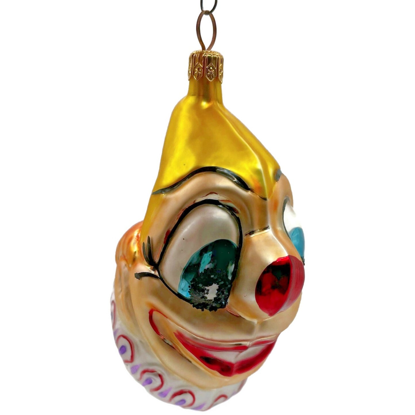 Christopher Radko Ornament Smiley Circus Clown Head Christmas Tree Decor 94-52