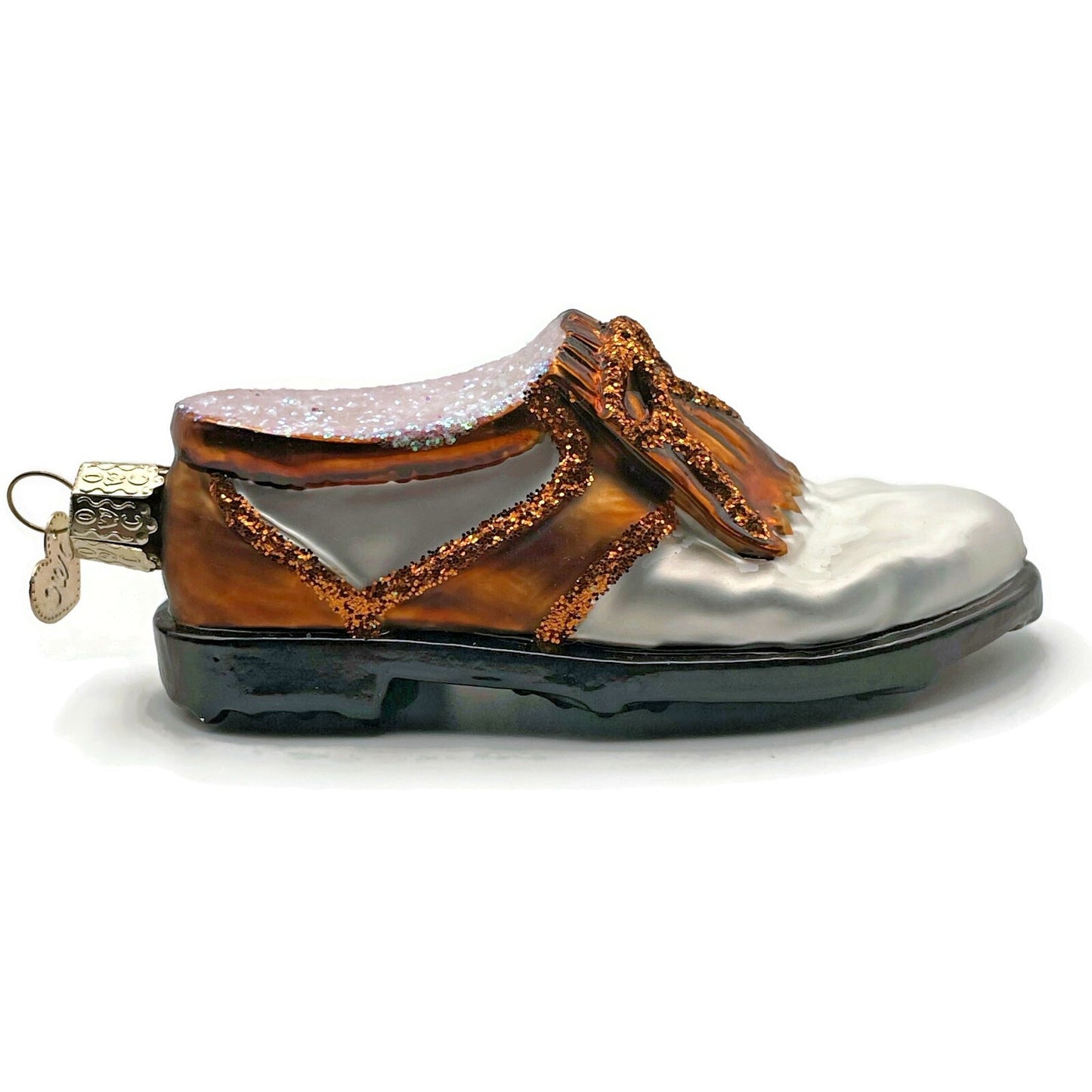 Golf Shoe Ornament Sport Brown Old World Christmas Tree OWC Glass