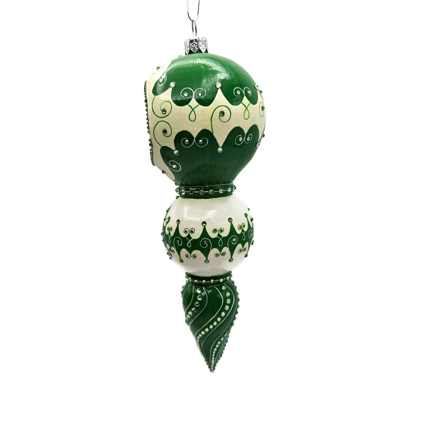Patricia Breen Bedazzling Reflector Green Tracery Christmas Tree Ornament