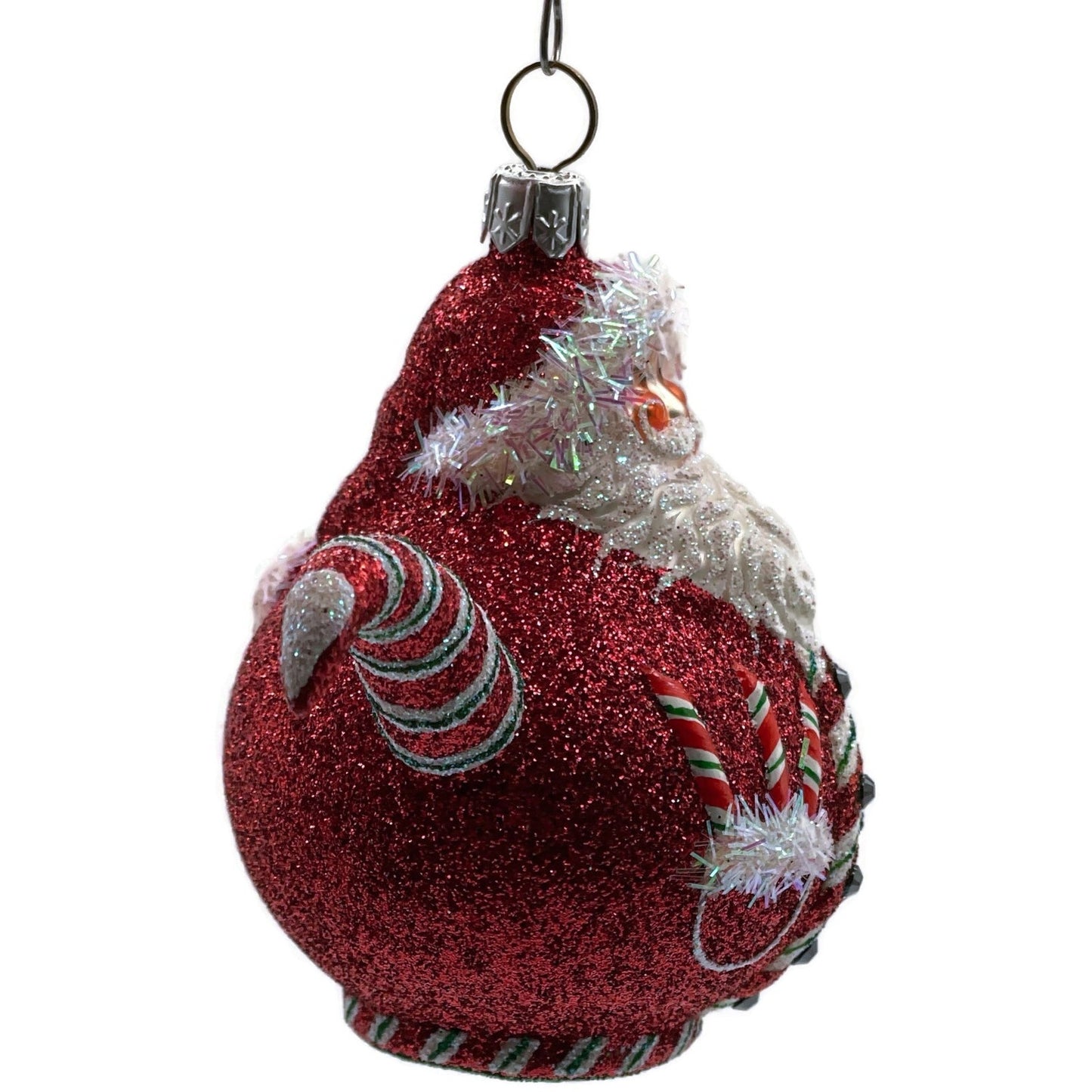 Patricia Breen And Cream Too Santa Claus Tea Pot Peppermint Christmas Ornament