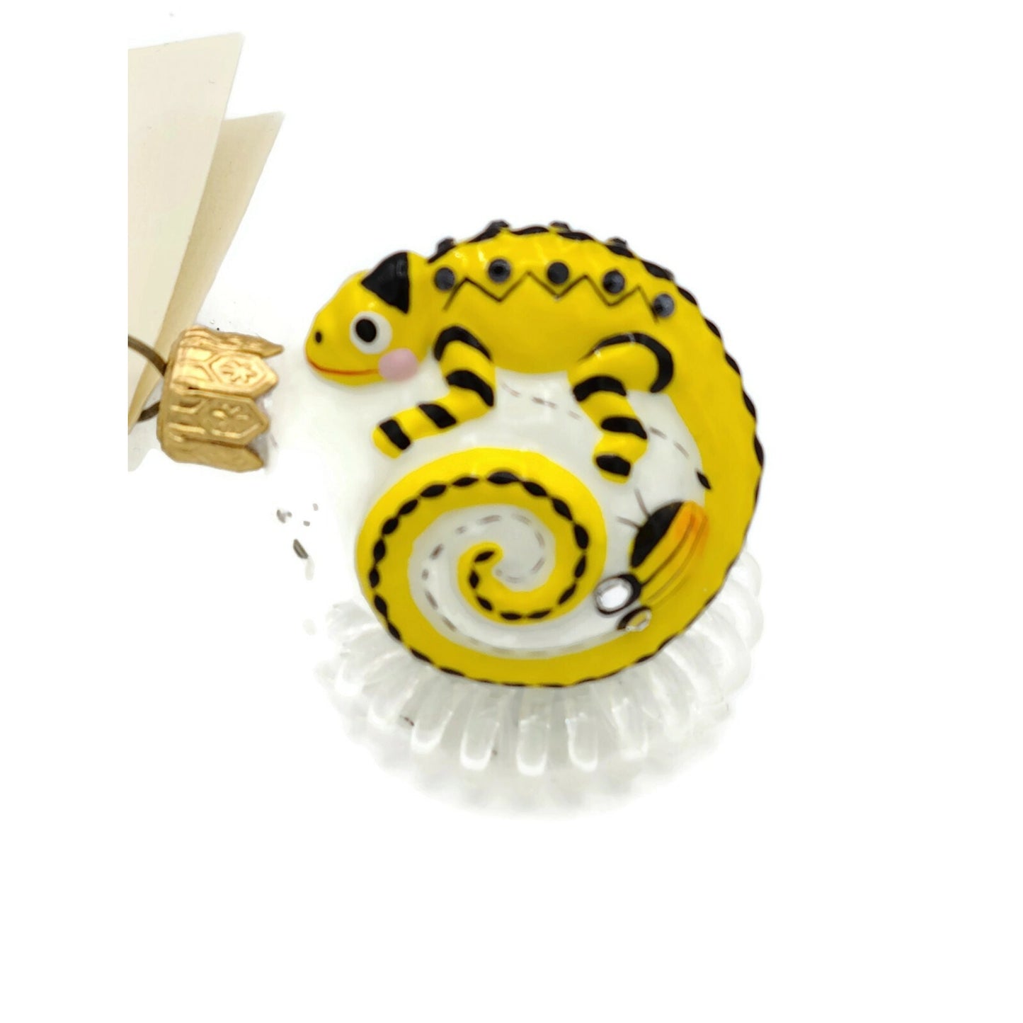 Patricia Breen Springtime Chameleon Bees Yellow Floral Spring Holiday Ornament