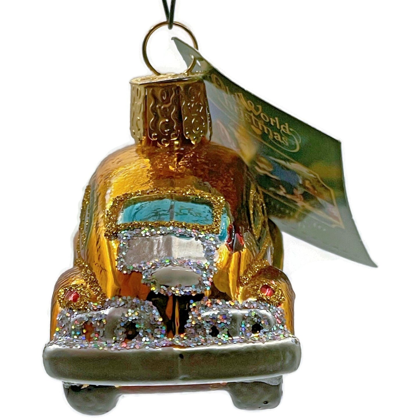 Buggy Car Ornament Gold Vehicle Glittered OWC Old World Christmas Tree Decor