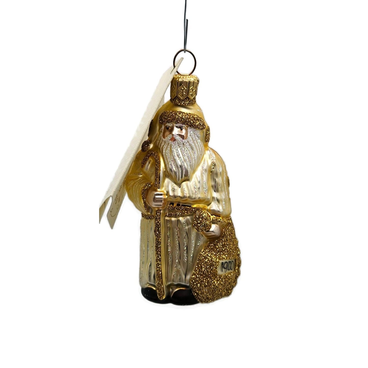 Patricia Breen Miniature Millennium Santa Claus Gold Christmas Tree Ornament