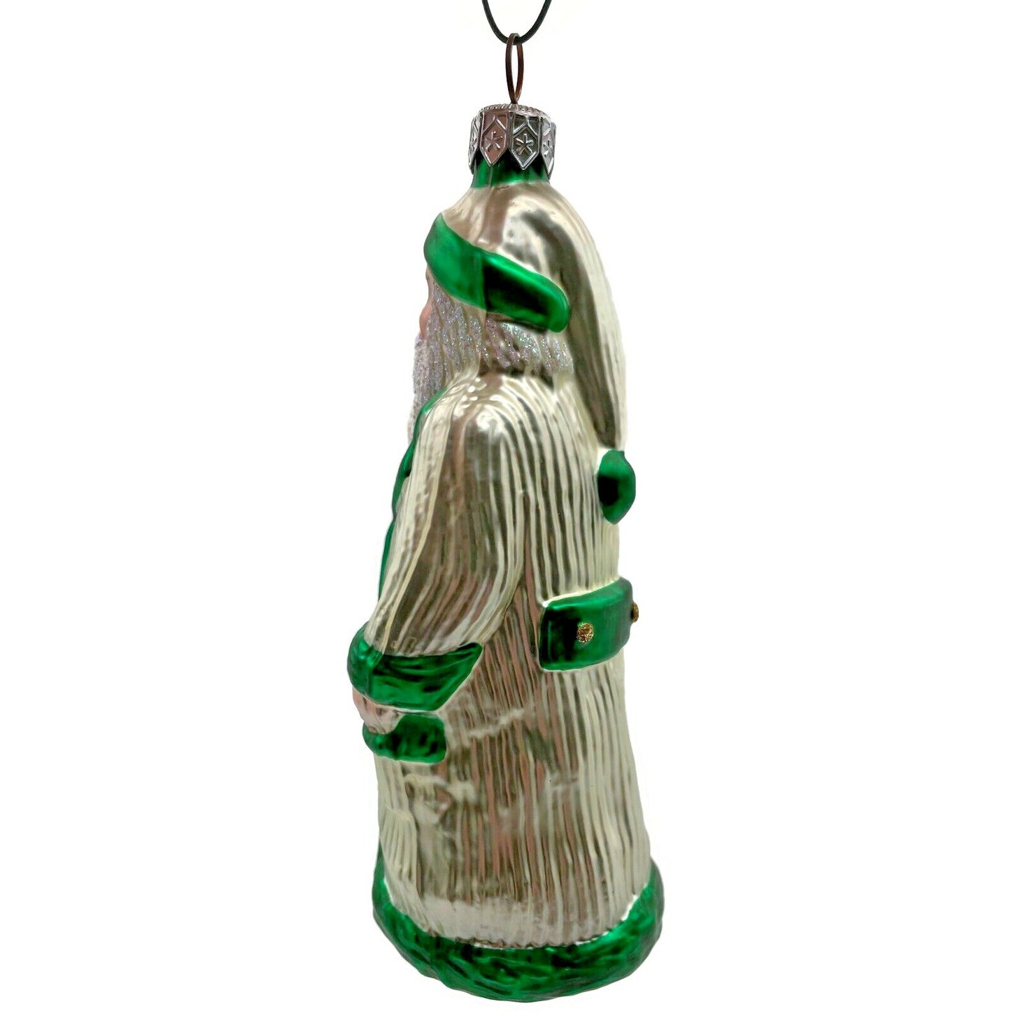 Patricia Breen Clover Santa Claus St Patricks Gold Green Christmas Tree Ornament