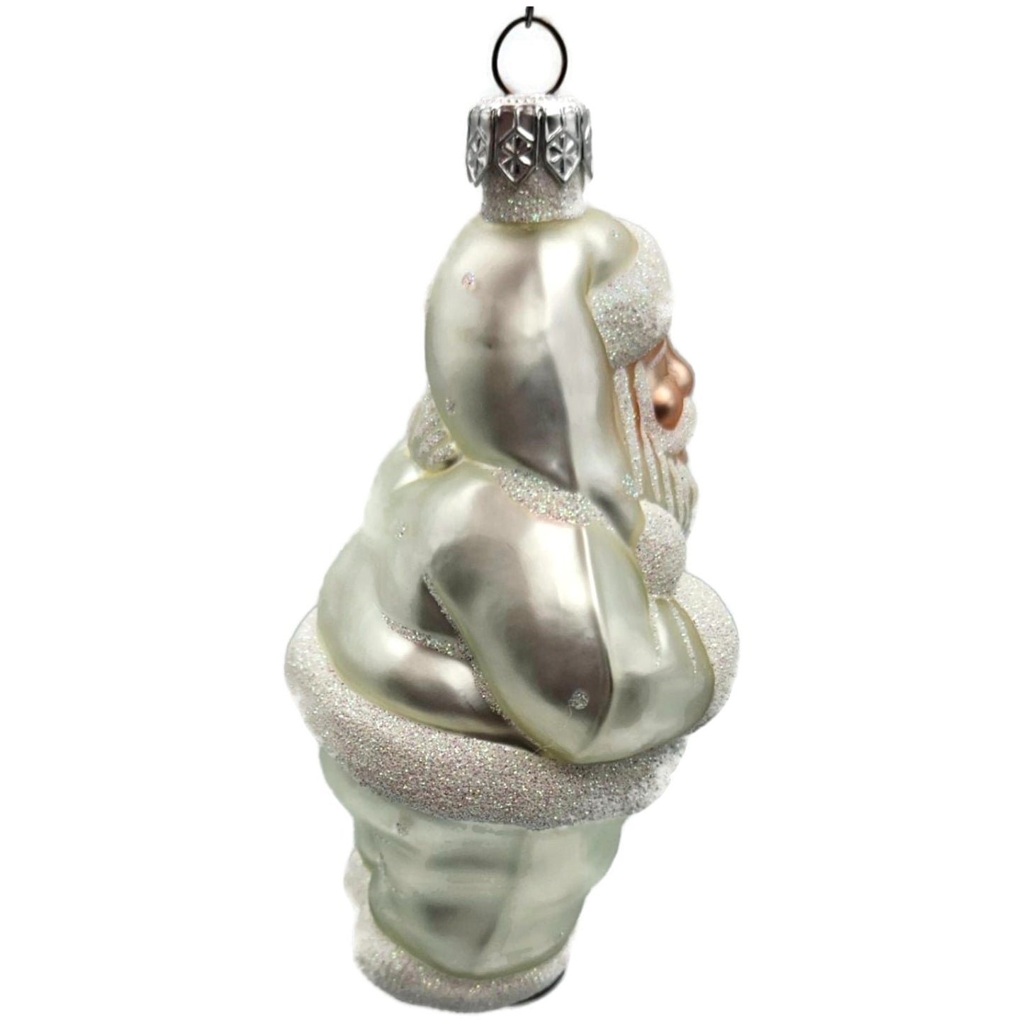 Patricia Breen Ho Ho Ho Santa Claus Pearl Glittered Dots Christmas Tree Ornament