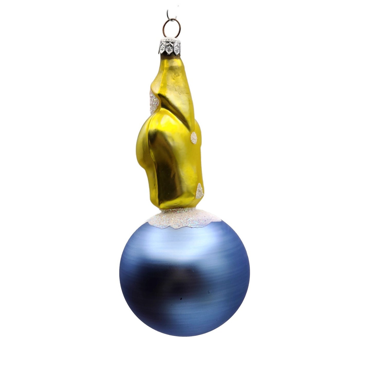 Patricia Breen Marinista Santa Matte Ball Fishing Nautical Christmas Ornament