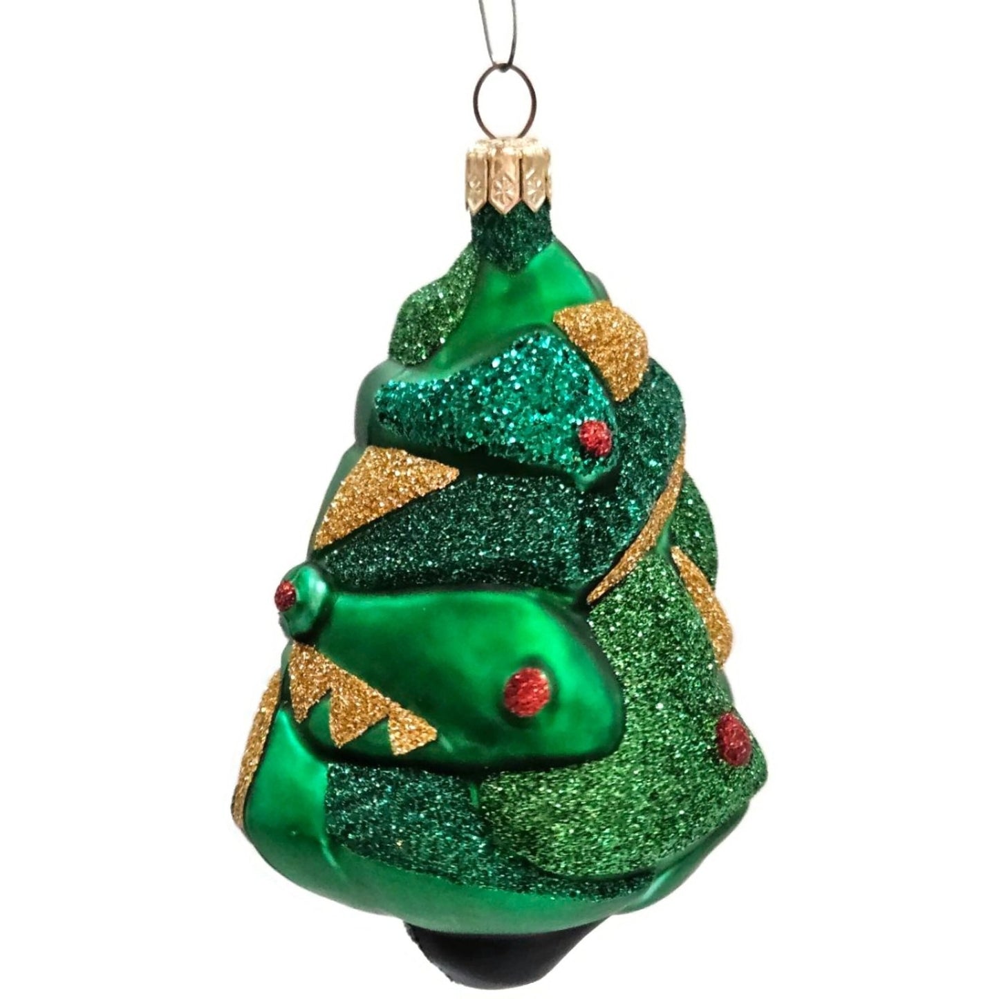 Patricia Breen Cubist Tree Green Gold Star Art Forest Cubism Christmas Ornament