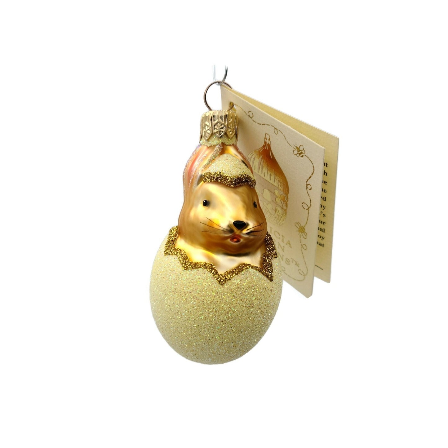Patricia Breen Bunny Rabbit Egg Easter Gold Yellow Christmas Tree Ornament