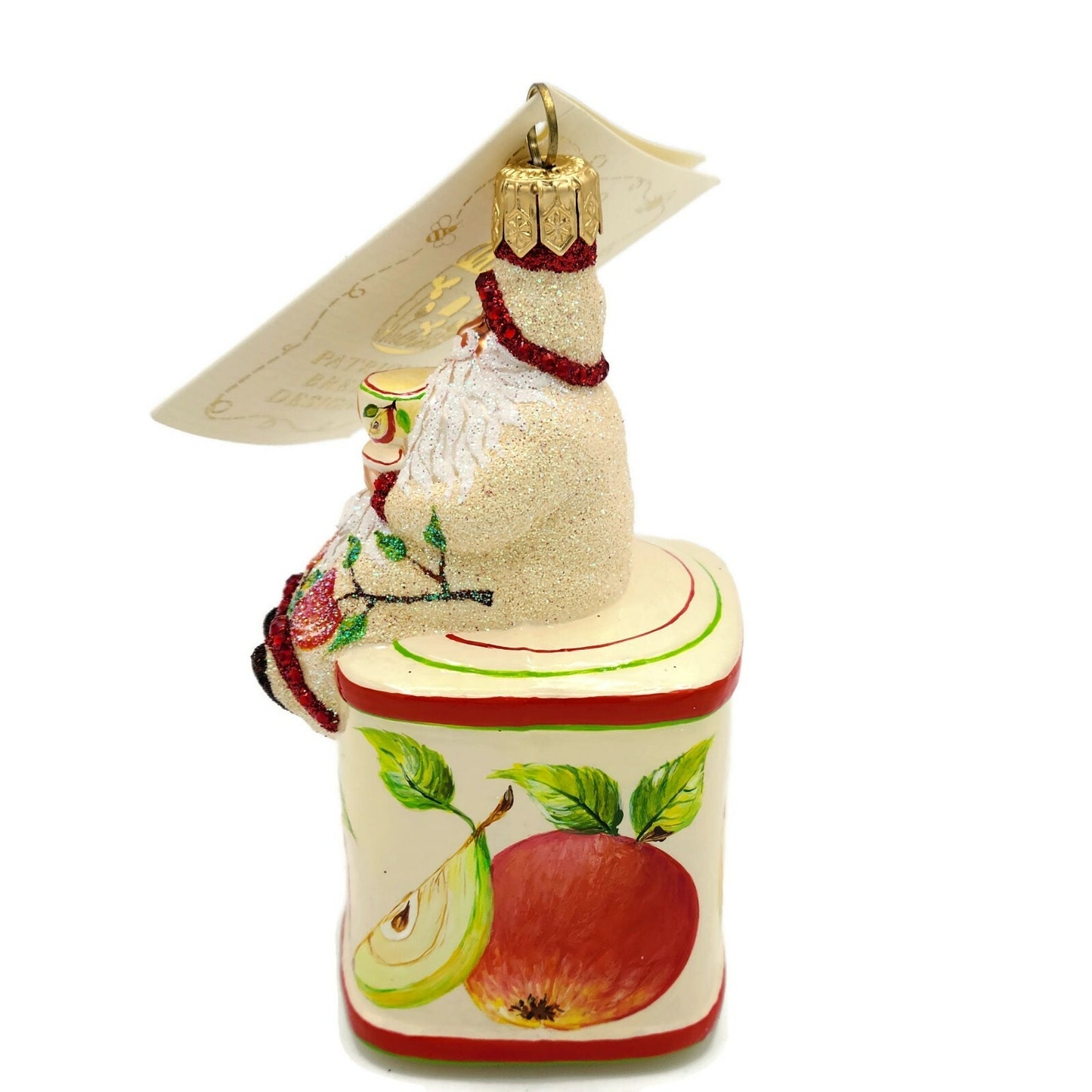 Patricia Breen Tea Time Santa Apples Spring Party Free Standing Holiday Ornament