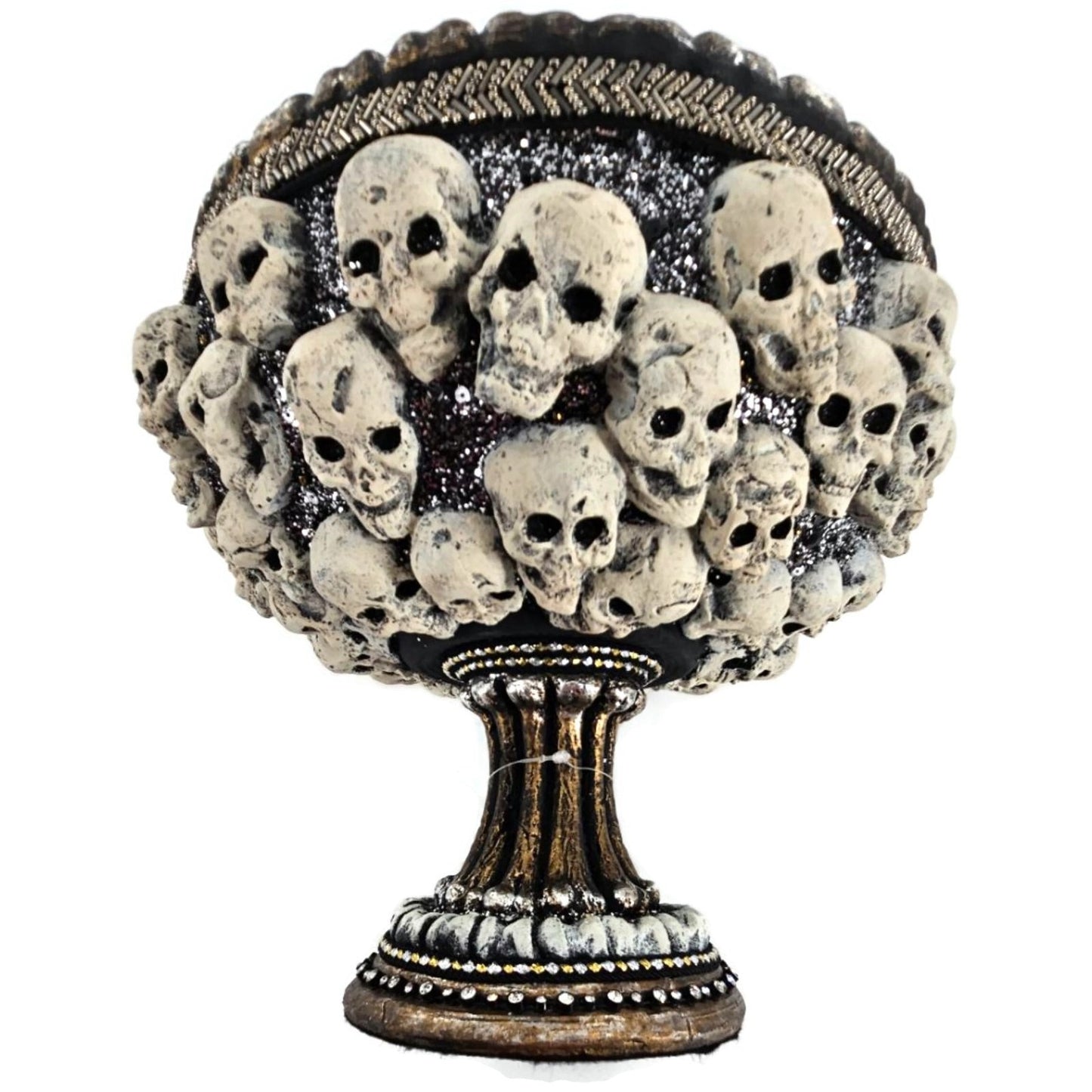 Katherine’s Collection Shakesfeare Skull Bowl Halloween Decor Gothic Centerpiece