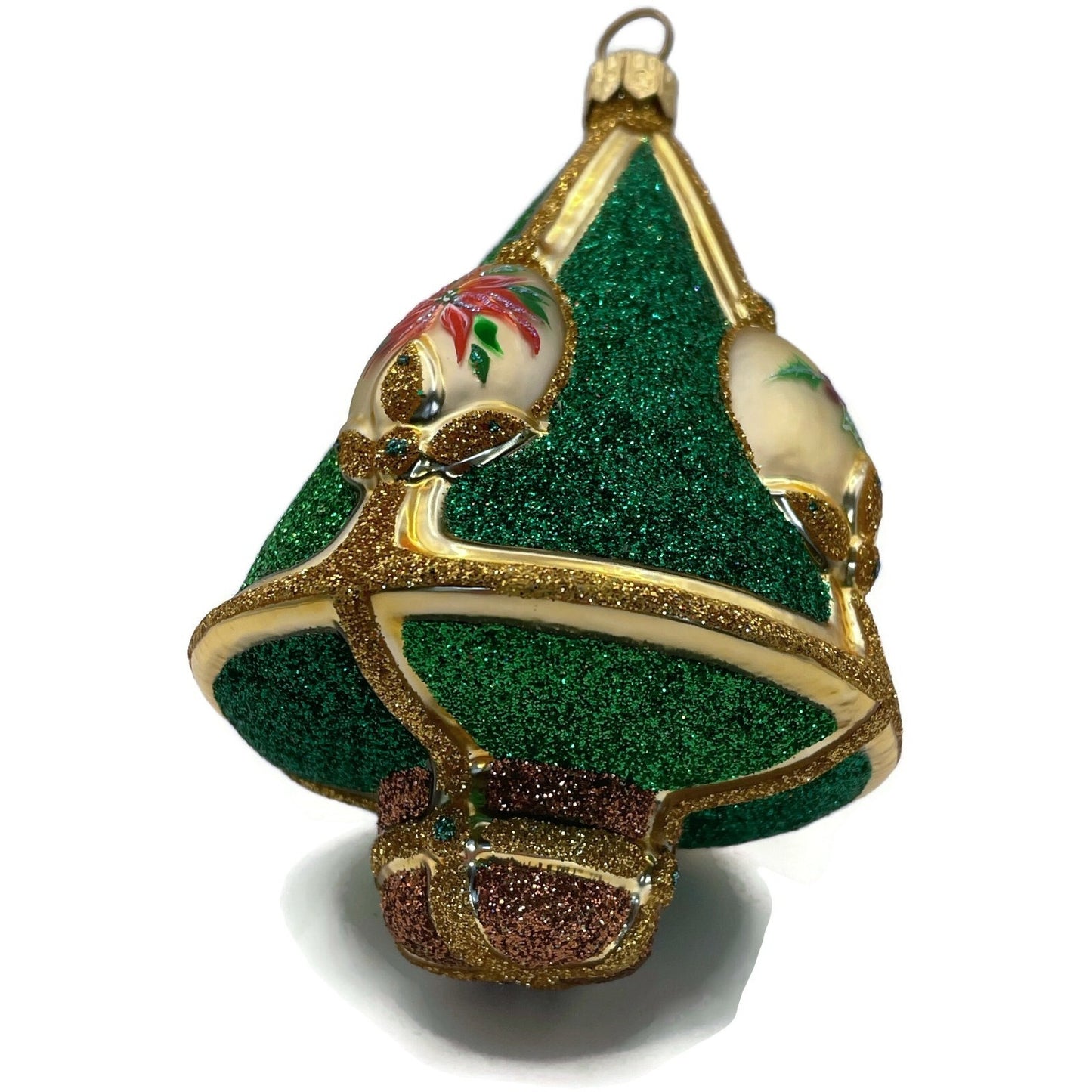 Patricia Breen Ornament Perchins Tree Green Holly Poinsettia Christmas Tree