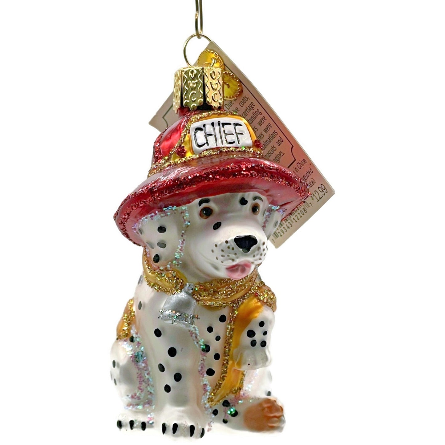 Dalmatian Pup Ornament Firehouse Old World Christmas OWC Holiday Tree Decoration