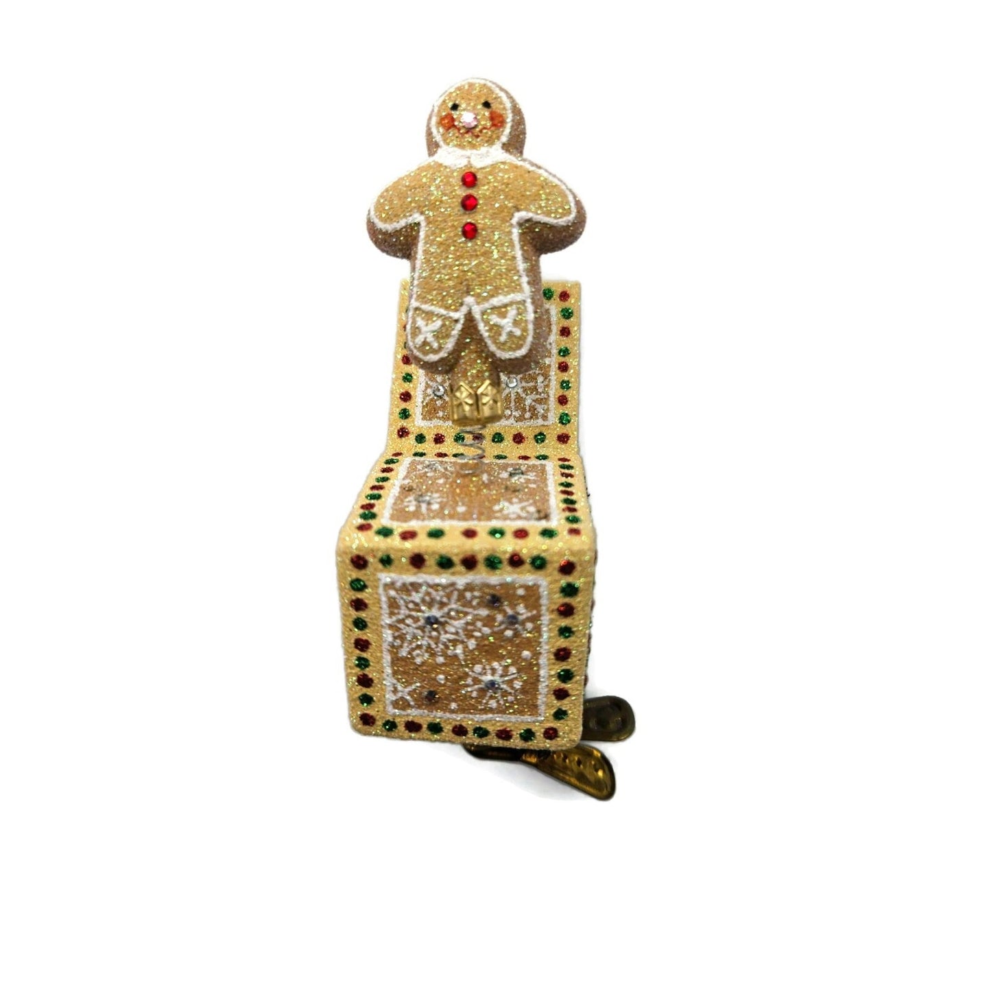 Patricia Breen Jolly Surprise Ginberboy Gingerbread Clip Christmas Tree Ornament