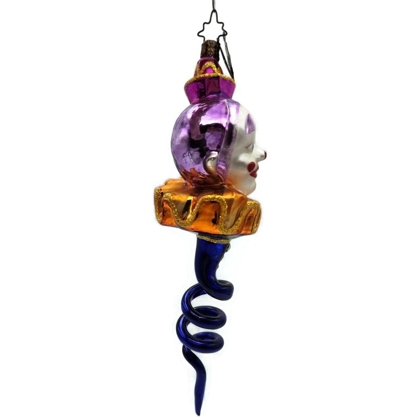 Christopher Radko Clown Snake Corkscrew Spring Twist Halloween Ornament