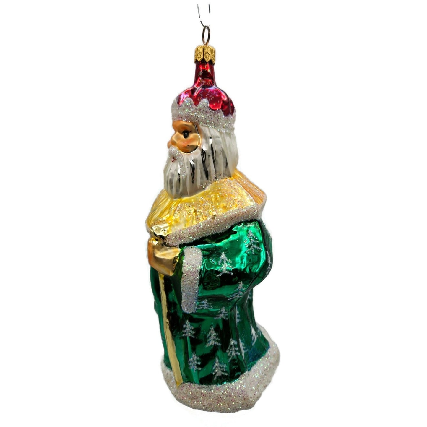 Christopher Radko Christmas King Santa Claus Ornament Green Robe Tree 96-147-B