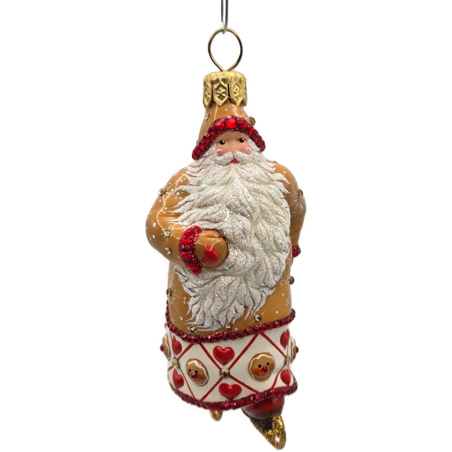 Patricia Breen Anniversary at the Zoo Santa Claus Gingerbread Christmas Ornament