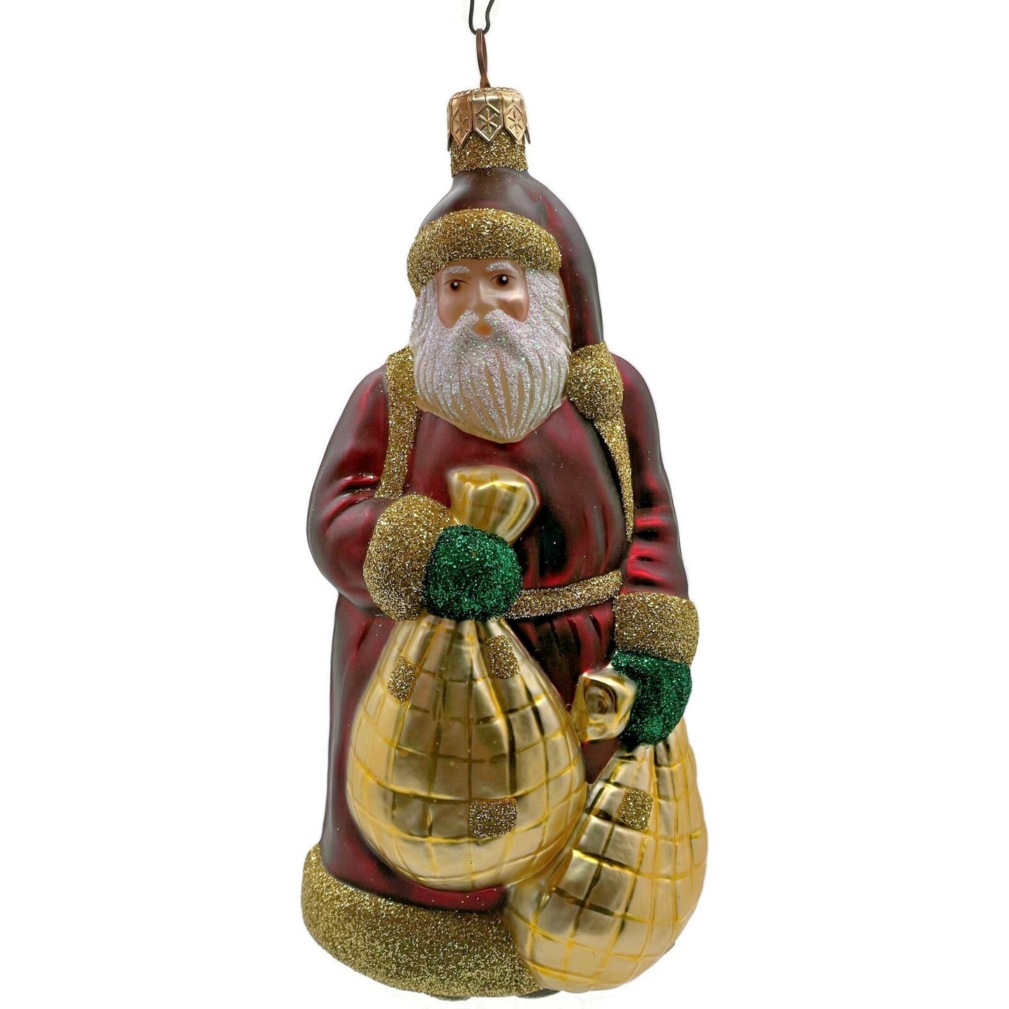 Patricia Breen Laden With Love Bordeaux Green Mittens Christmas Tree Ornament