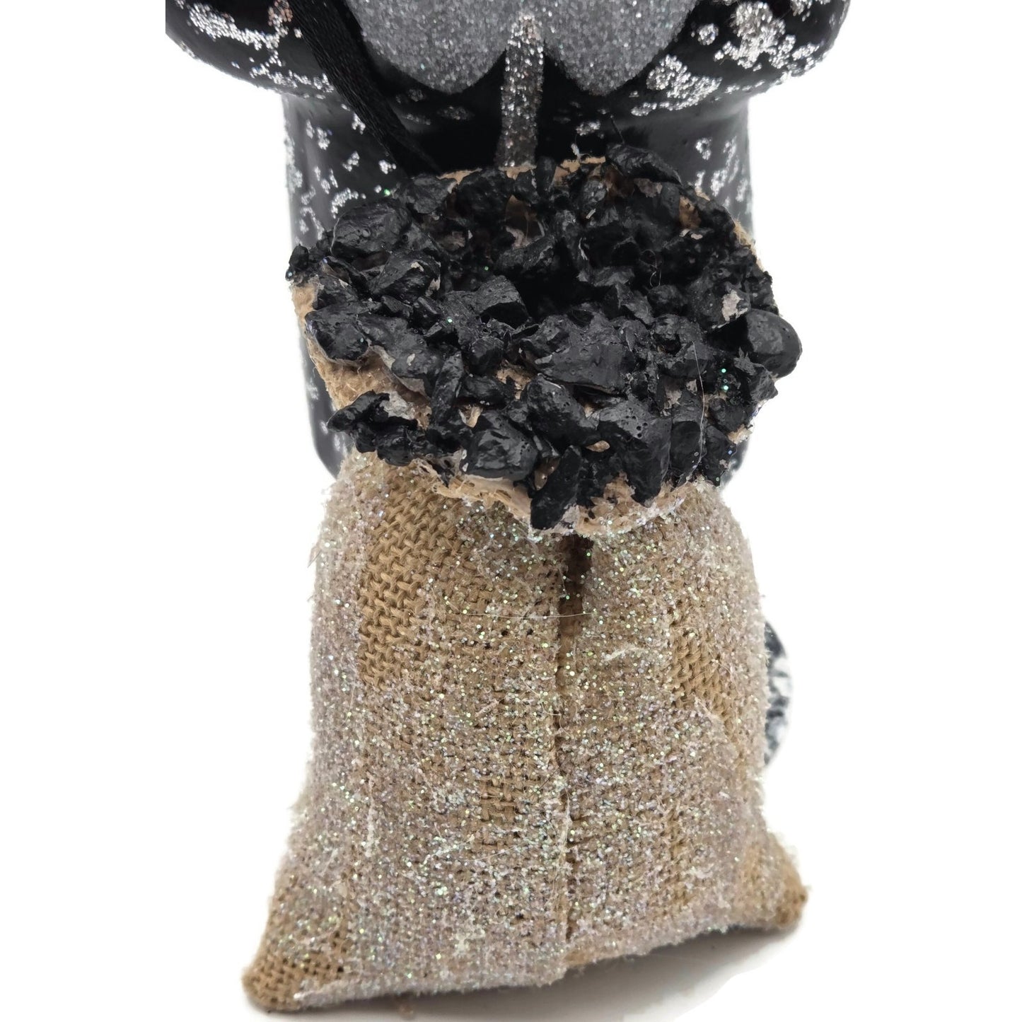 Ino Schaller Krampus Black Coat Coal Paper Mache Container Christmas Halloween