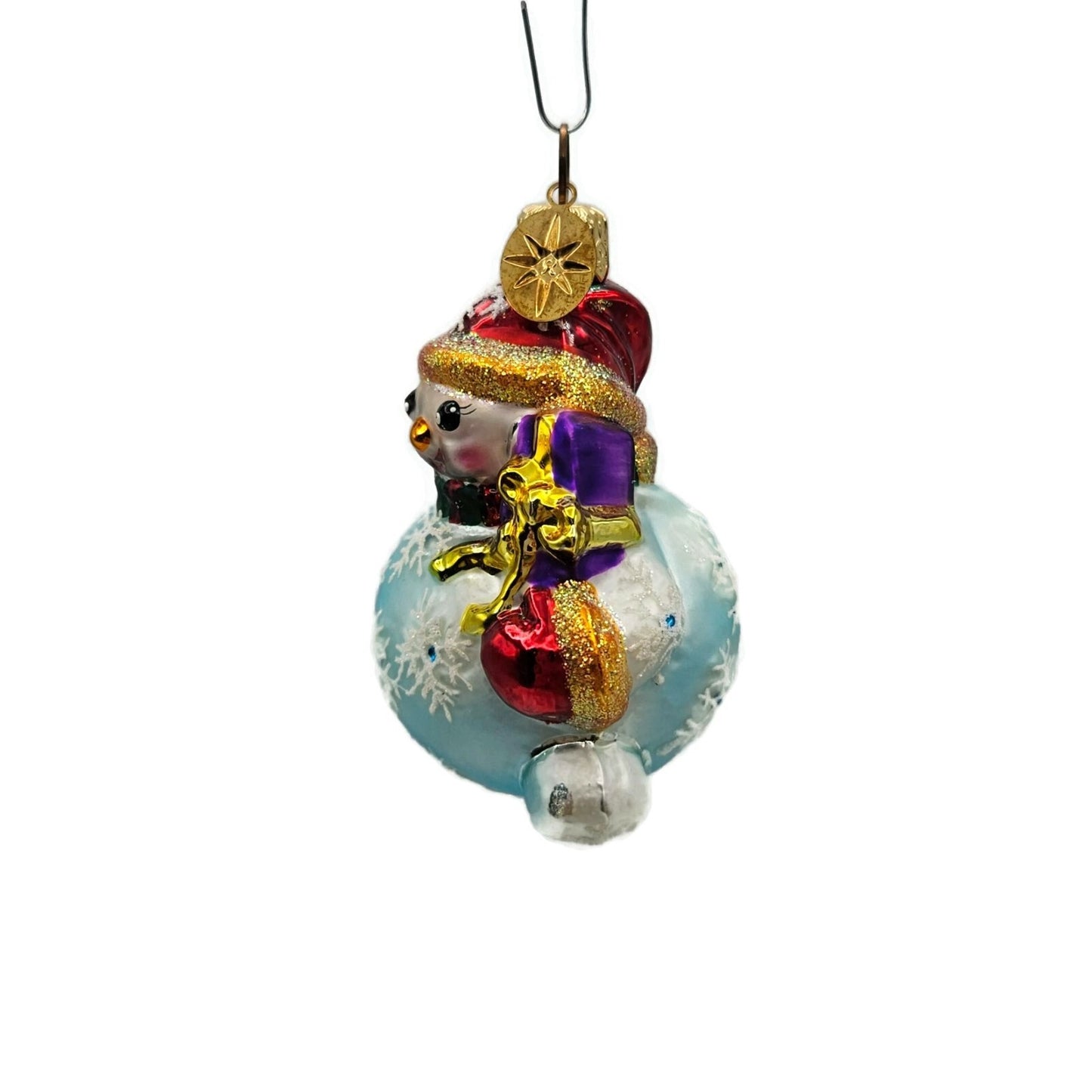 Christopher Radko Chubby Cheer Gem Snowman Christmas Tree Ornament 00-521-QVC