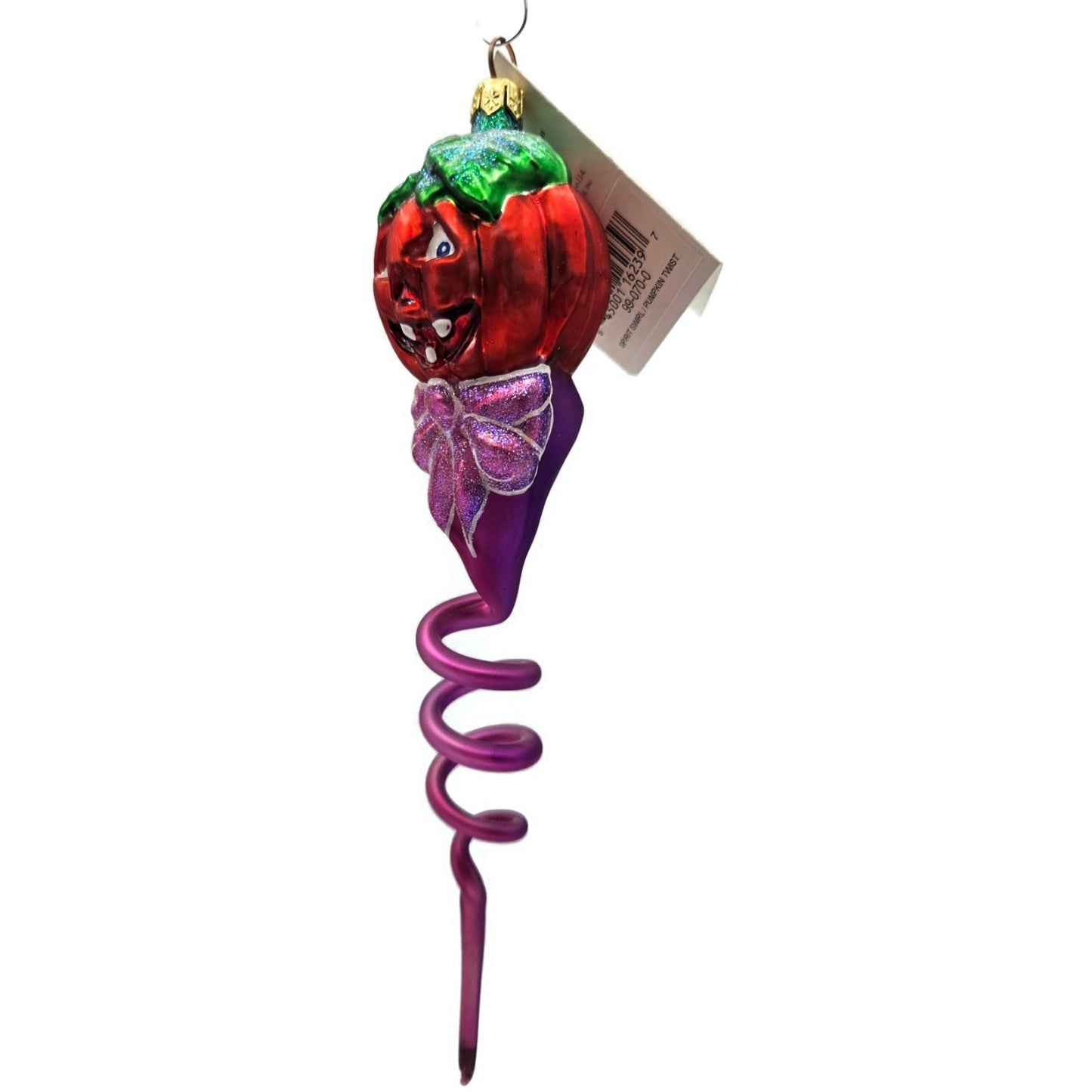 Christopher Radko Pumpkin Twist Swirl Halloween Christmas Tree Ornament 99-070-0