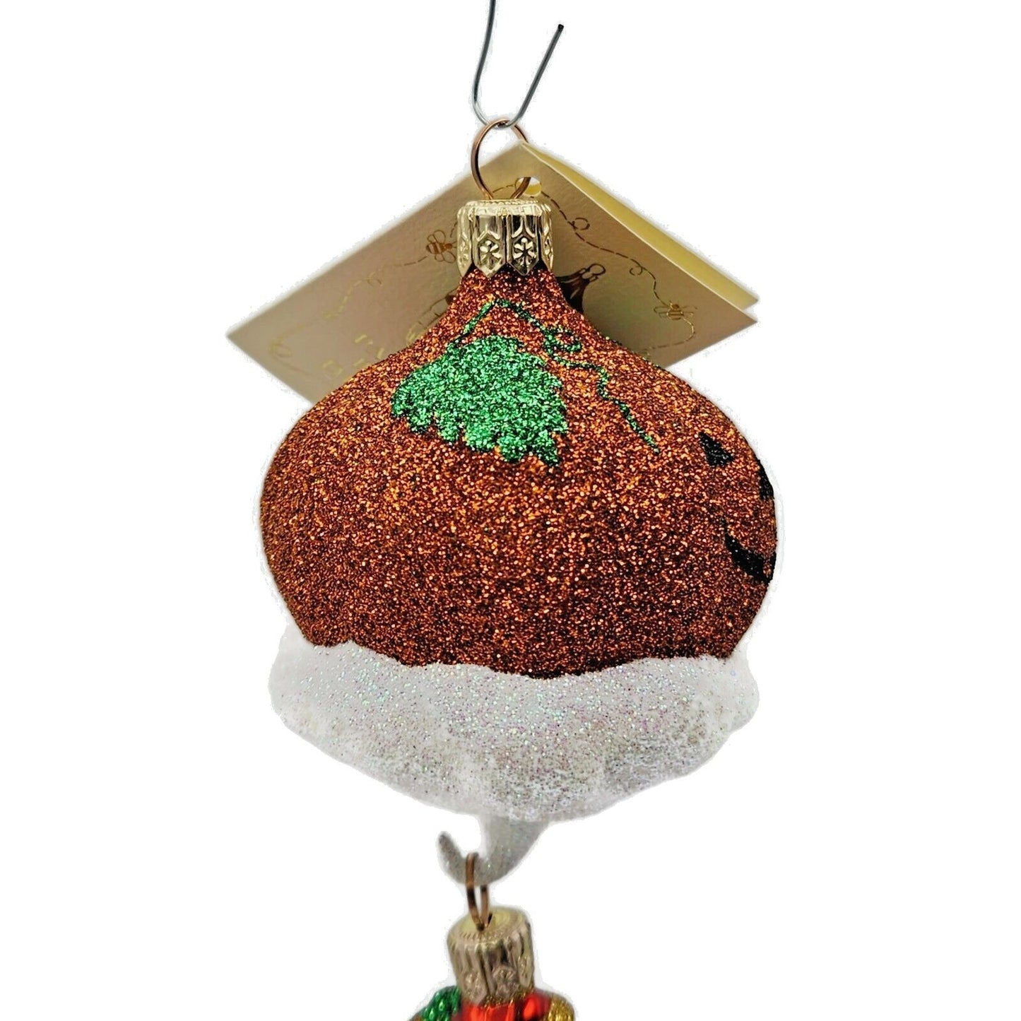 Patricia Breen Night Fright Santa Orange Pumpkin Halloween Christmas Ornament