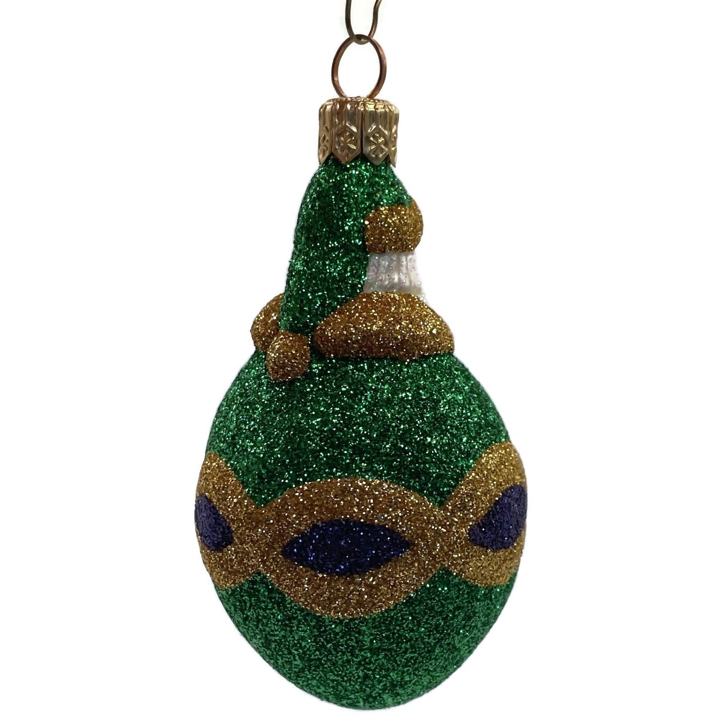 Patricia Breen Ornament Miniature Faberge Santa Green Purple Christmas Tree Deco
