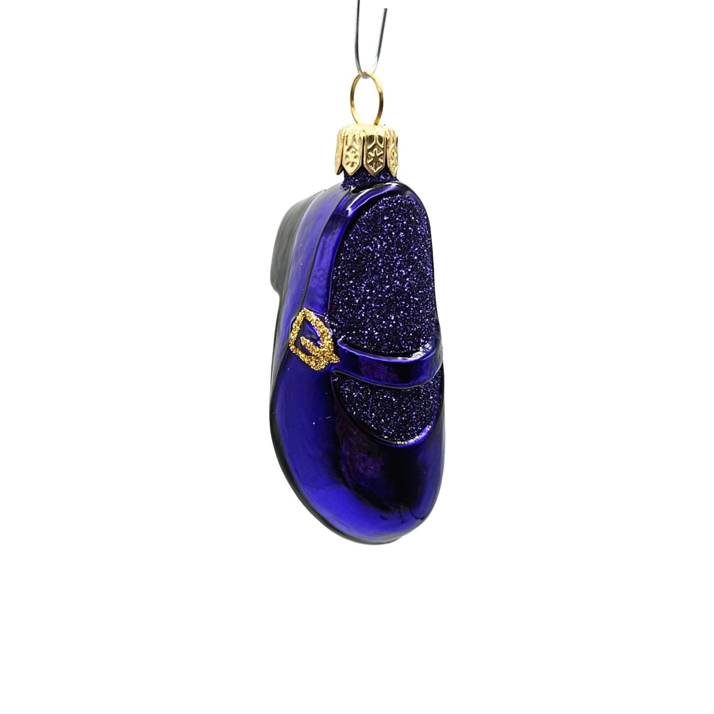 Patricia Breen Little Ones Shoe Purple Glittered Christmas Holiday Tree Ornament