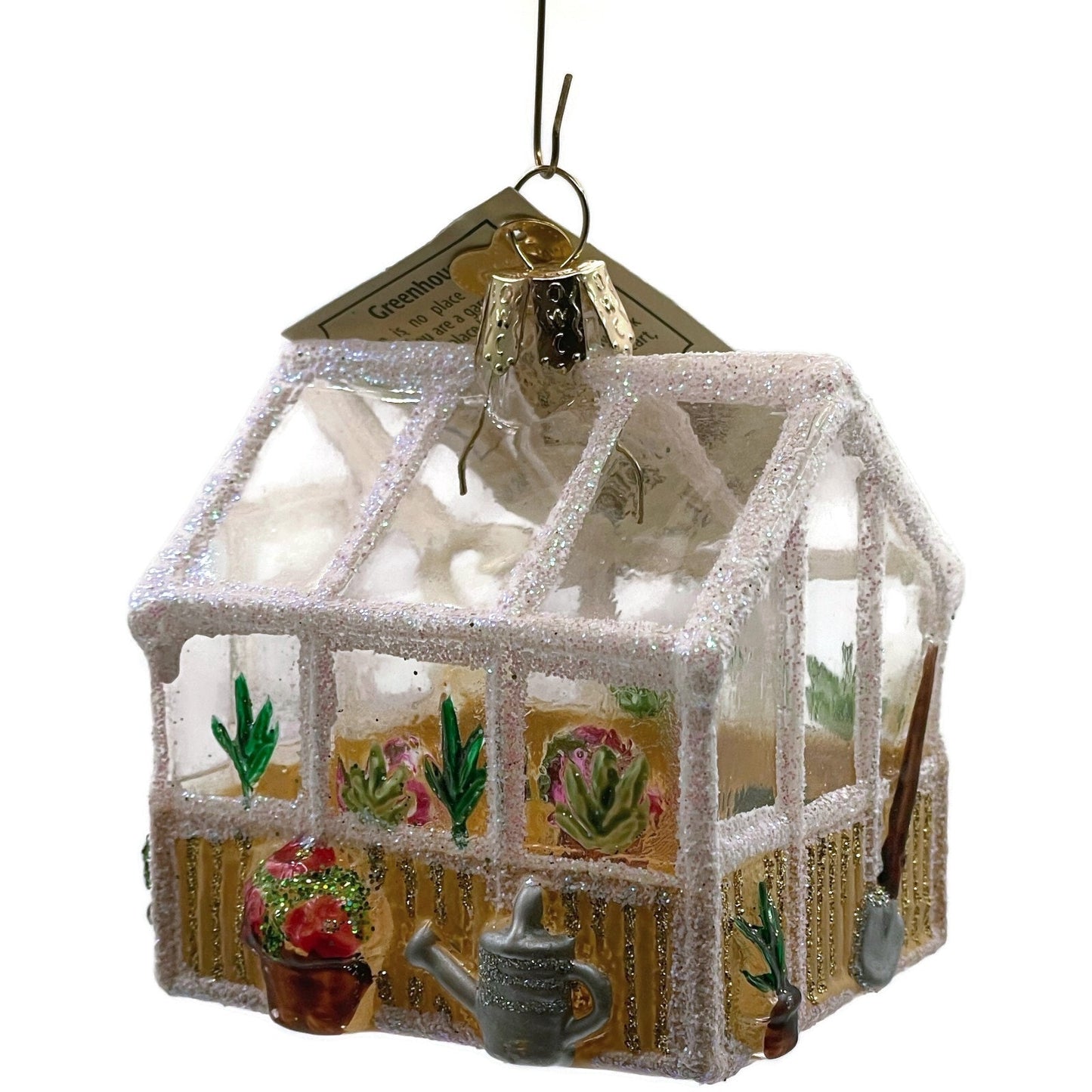 OWC Greenhouse Ornament Garden Spring Blown Glass Old World Christmas Tree Decor