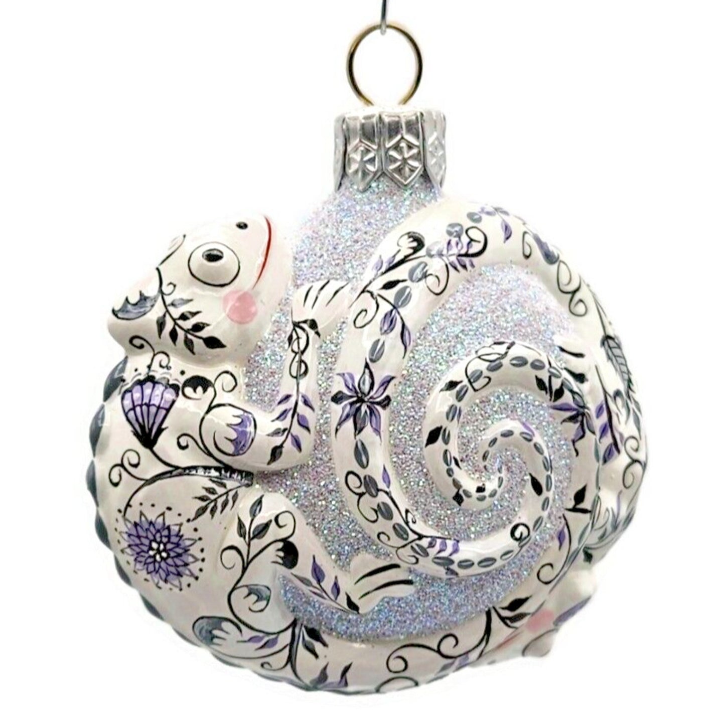 Patricia Breen Once Again for James Chinoiserie Violet Christmas Tree Ornament