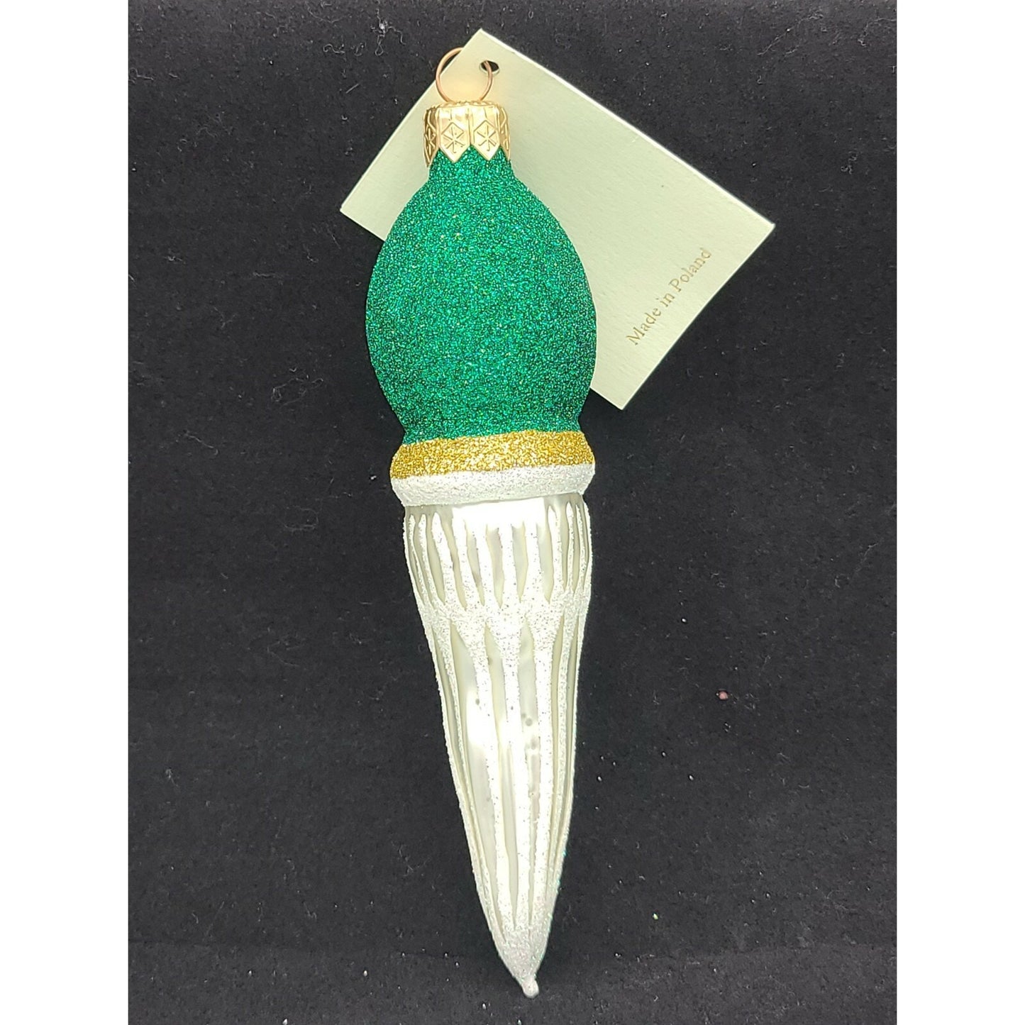 Patricia Breen Ornament Miniature Saint Petersburg Santa Head Green Christmas