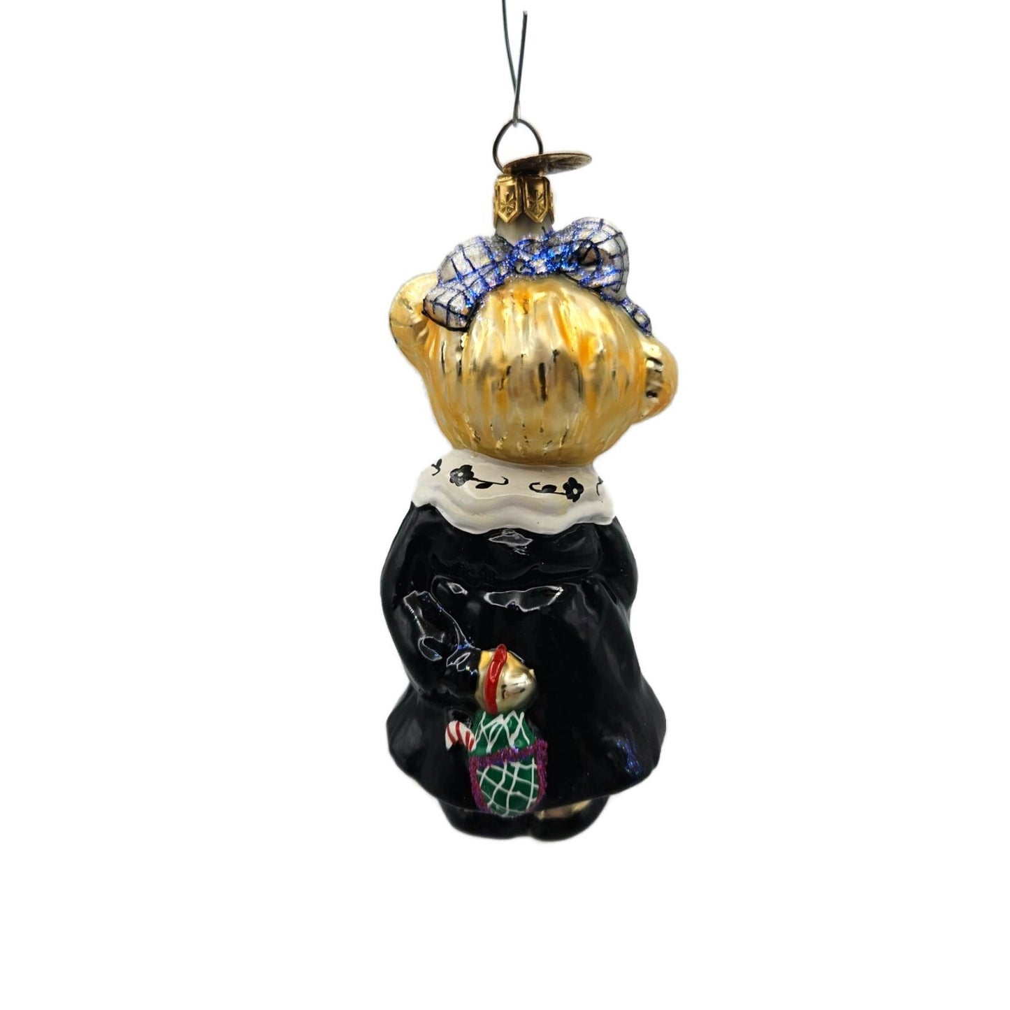 Christopher Radko Petite Portrait in Black White Muffy Holiday Ornament 00NAB06