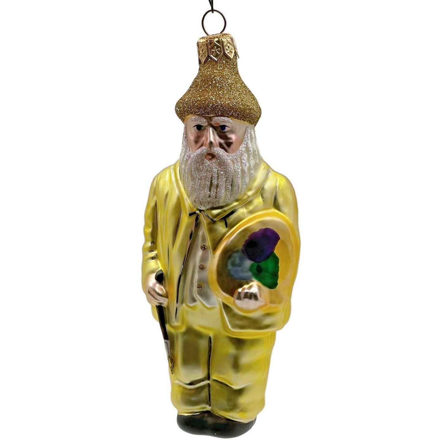 Patricia Breen M Claude Monet Yellow Artist Palette Christmas Tree Ornament AIC