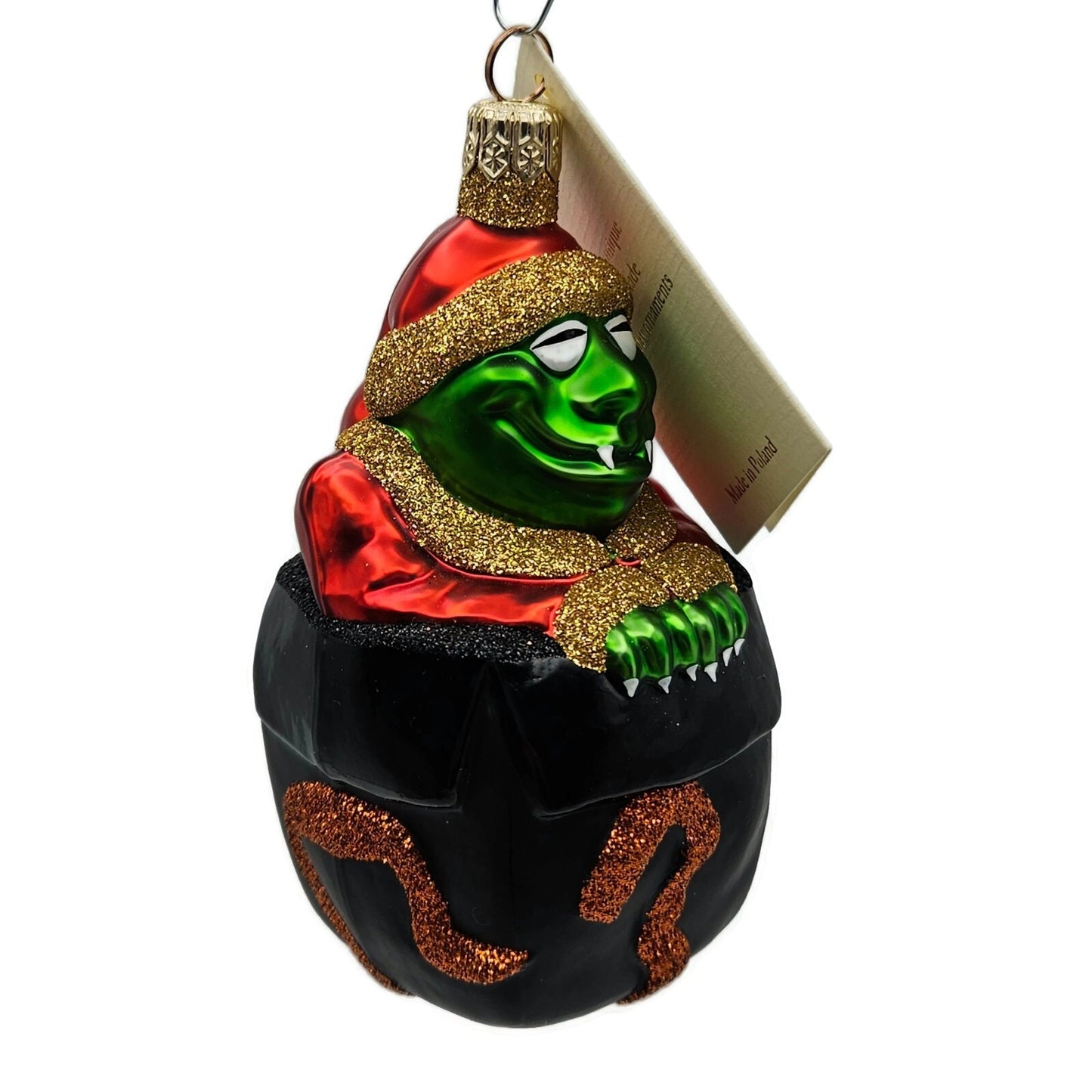 Patricia Breen Mmmonster Present Black Orange Halloween Christmas Tree Ornament