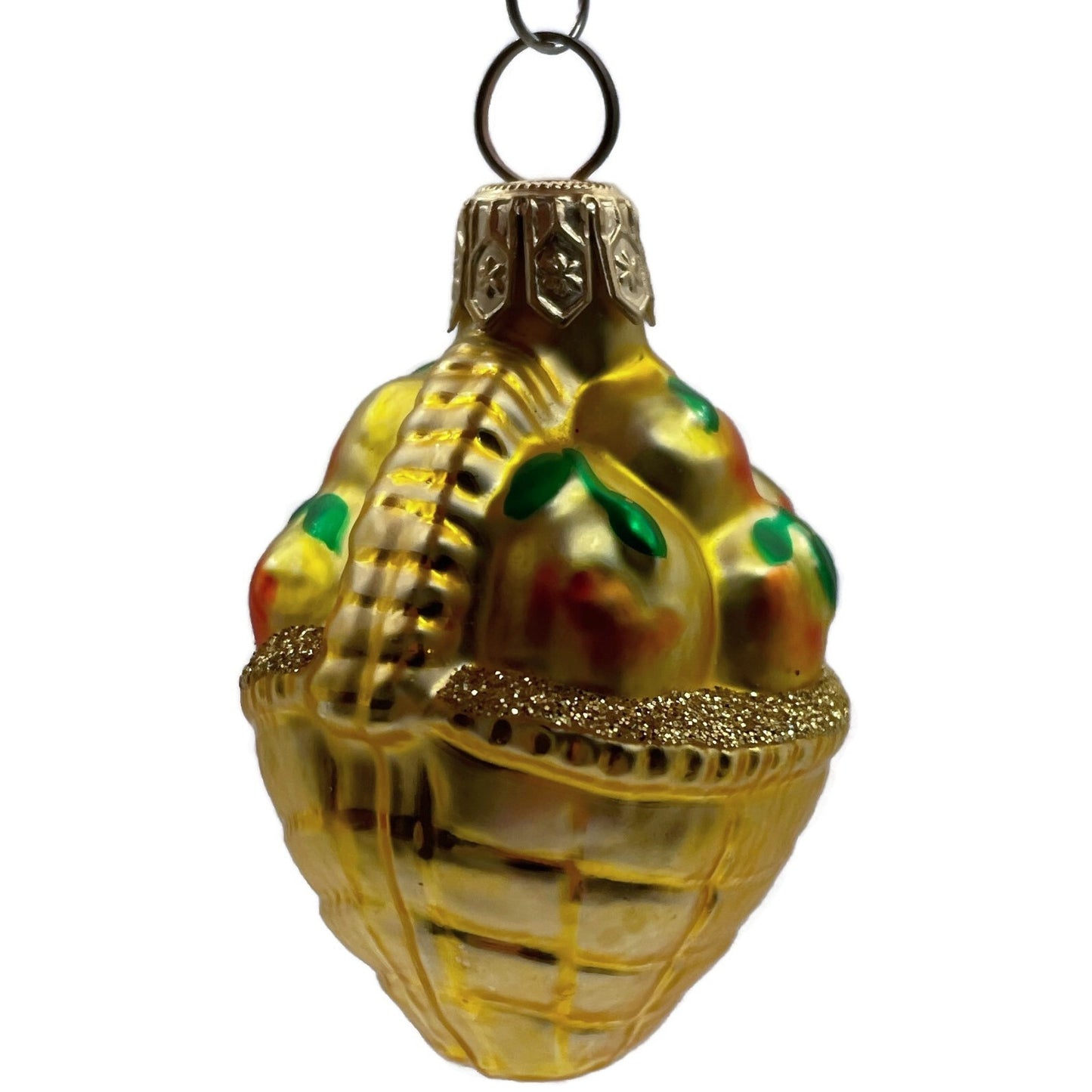 Patricia Breen Apple Basket Fruits Gold Spring Holiday Christmas Tree Ornament