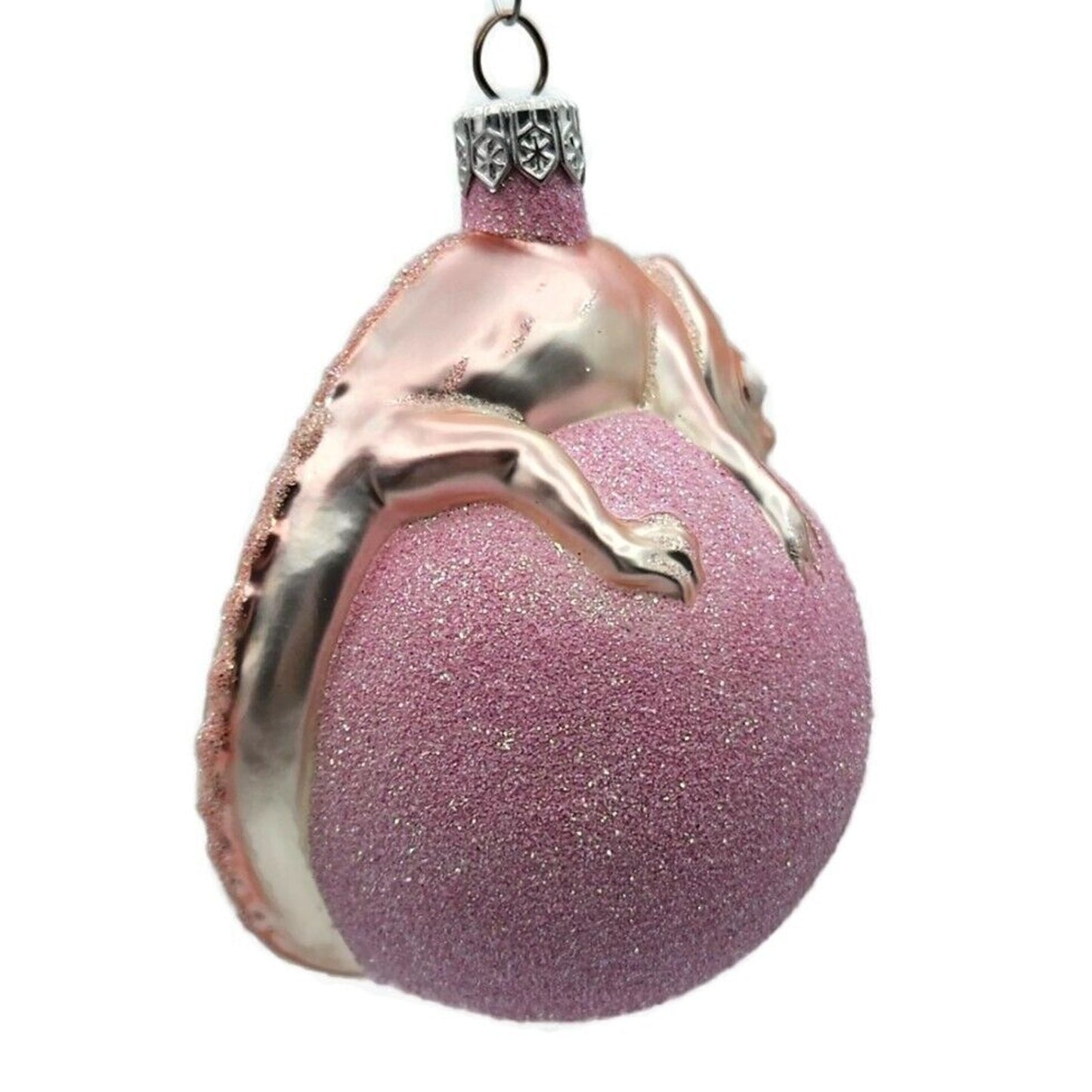 Patricia Breen Chameleon Pink Orb Glittered Christmas Holiday Tree Ornament