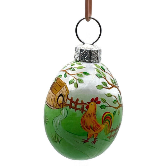 Patricia Breen Miniature Egg Roost Chicken Rooster Easter Christmas Ornament