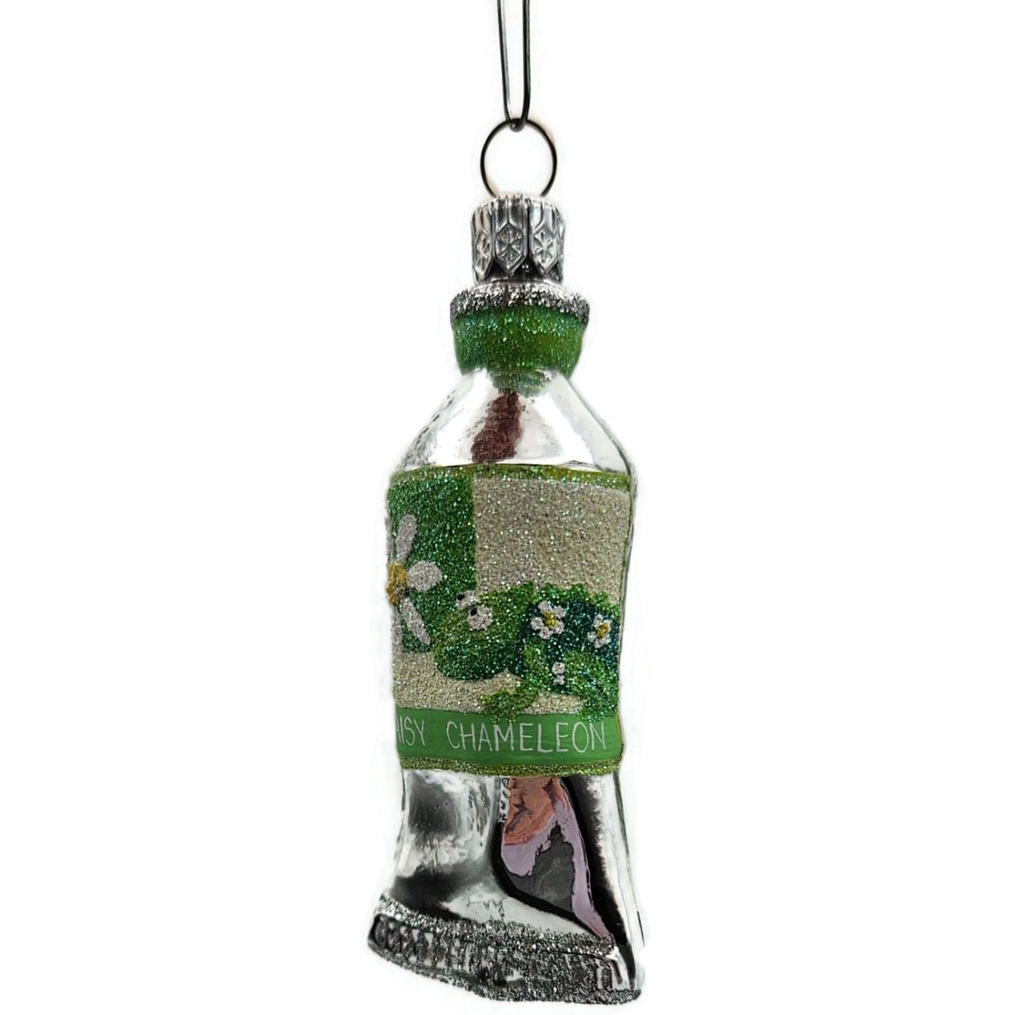 Patricia Breen Miniature Paint Tube Chameleon Daisy Spring Christmas Ornament