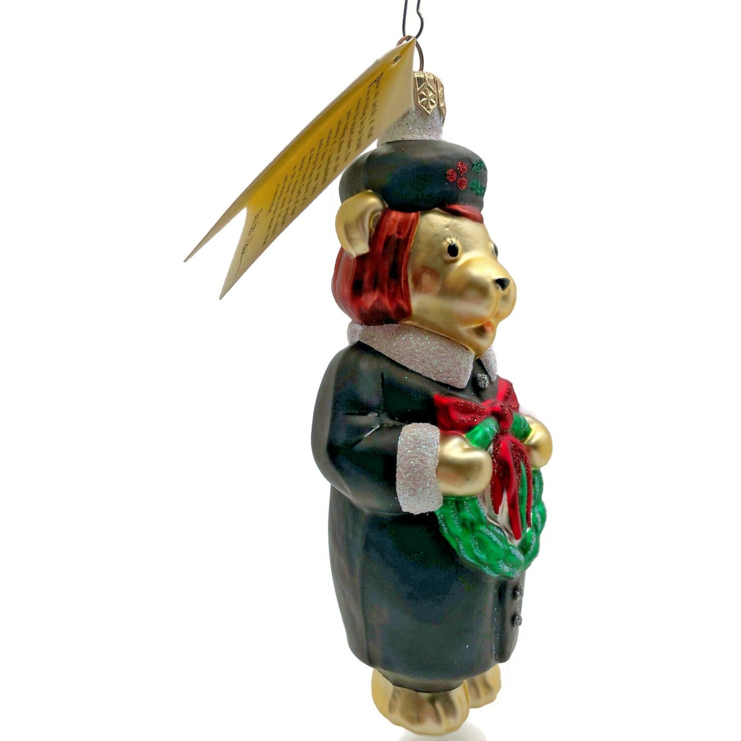 Patricia Breen Mama Bear Black Holly Wreath Christmas Tree Decor Ornament