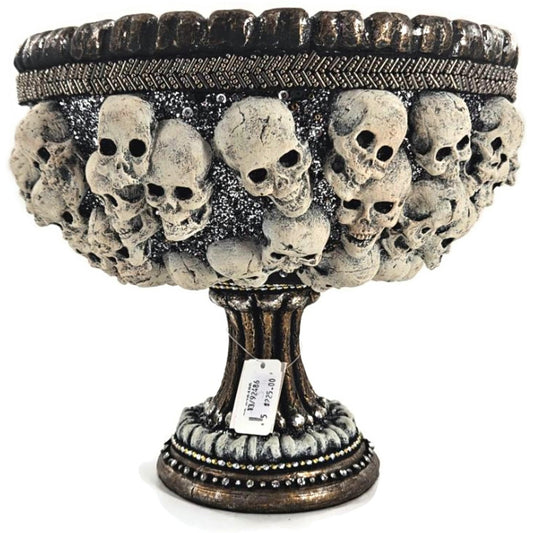 Katherine’s Collection Shakesfeare Skull Bowl Halloween Decor Gothic Centerpiece