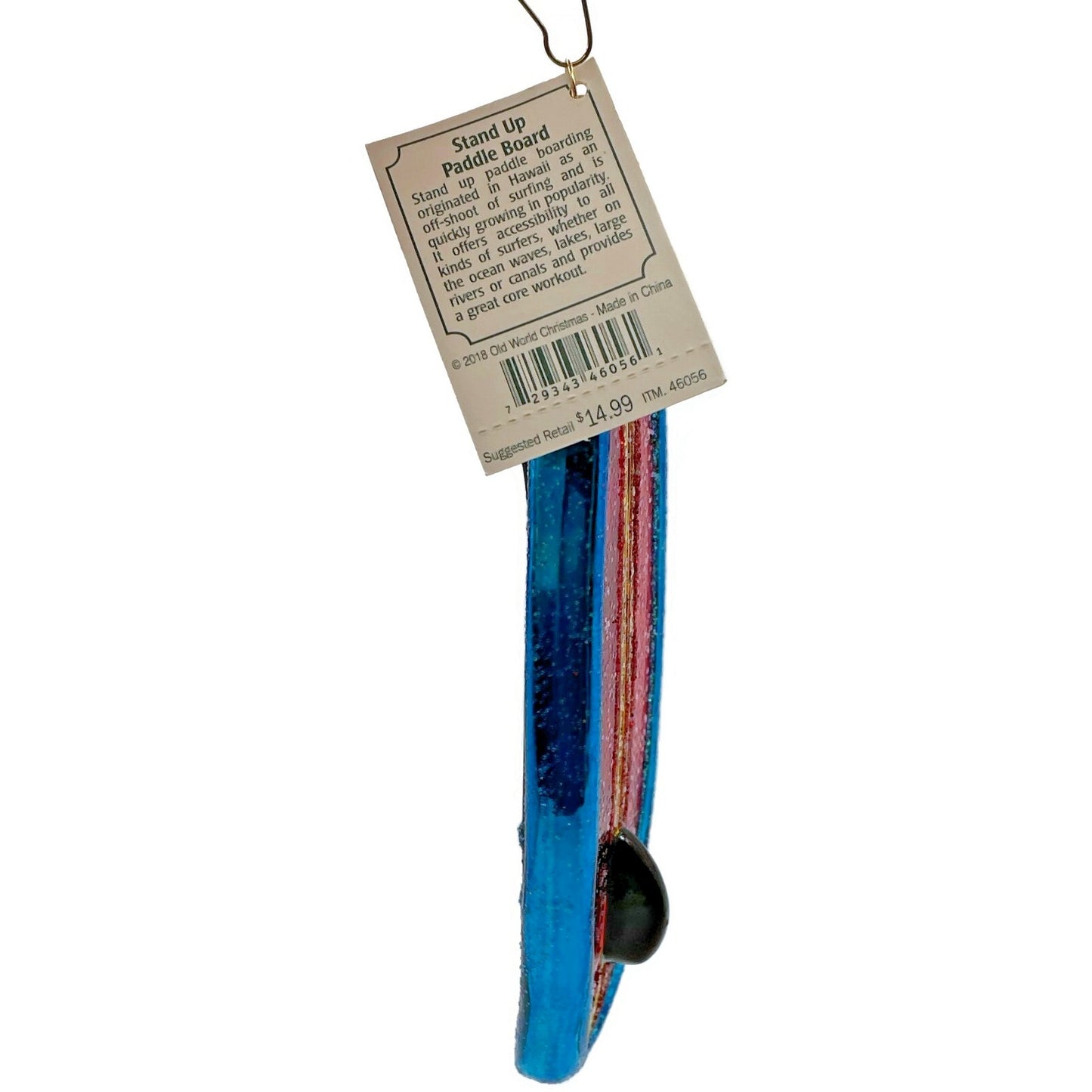 Stand Up Paddle Board Ornament OWC Blown Glass Old World Christmas Tree Decor