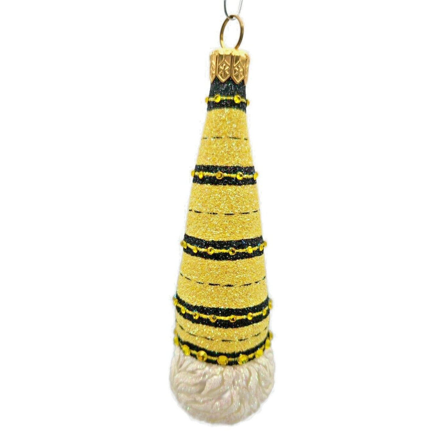 Patricia Breen Winter Sage Bees Striped Santa Claus Spring Christmas Ornament