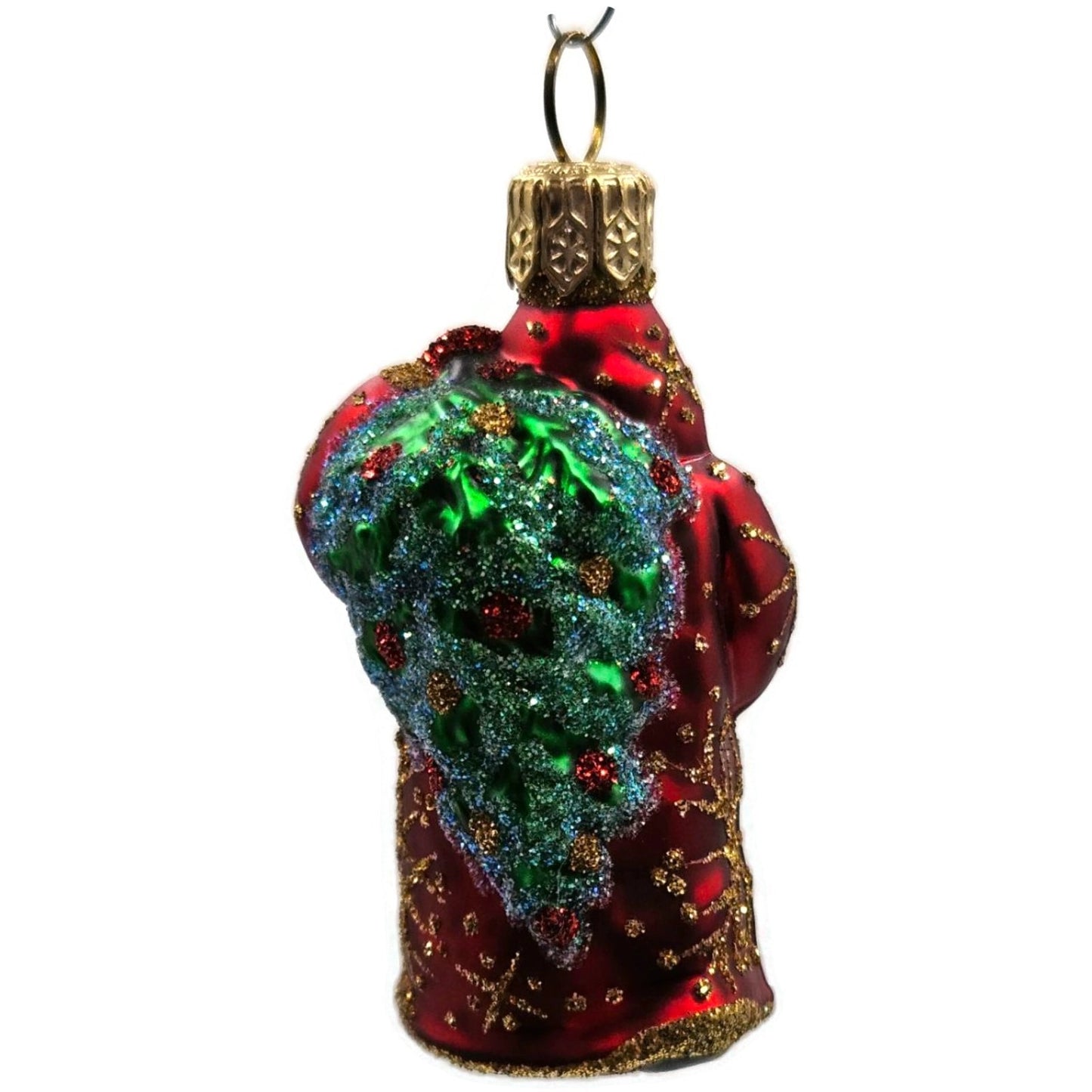 Patricia Breen Super Miniature Santa for Jason Red Snow Christmas Tree Ornament