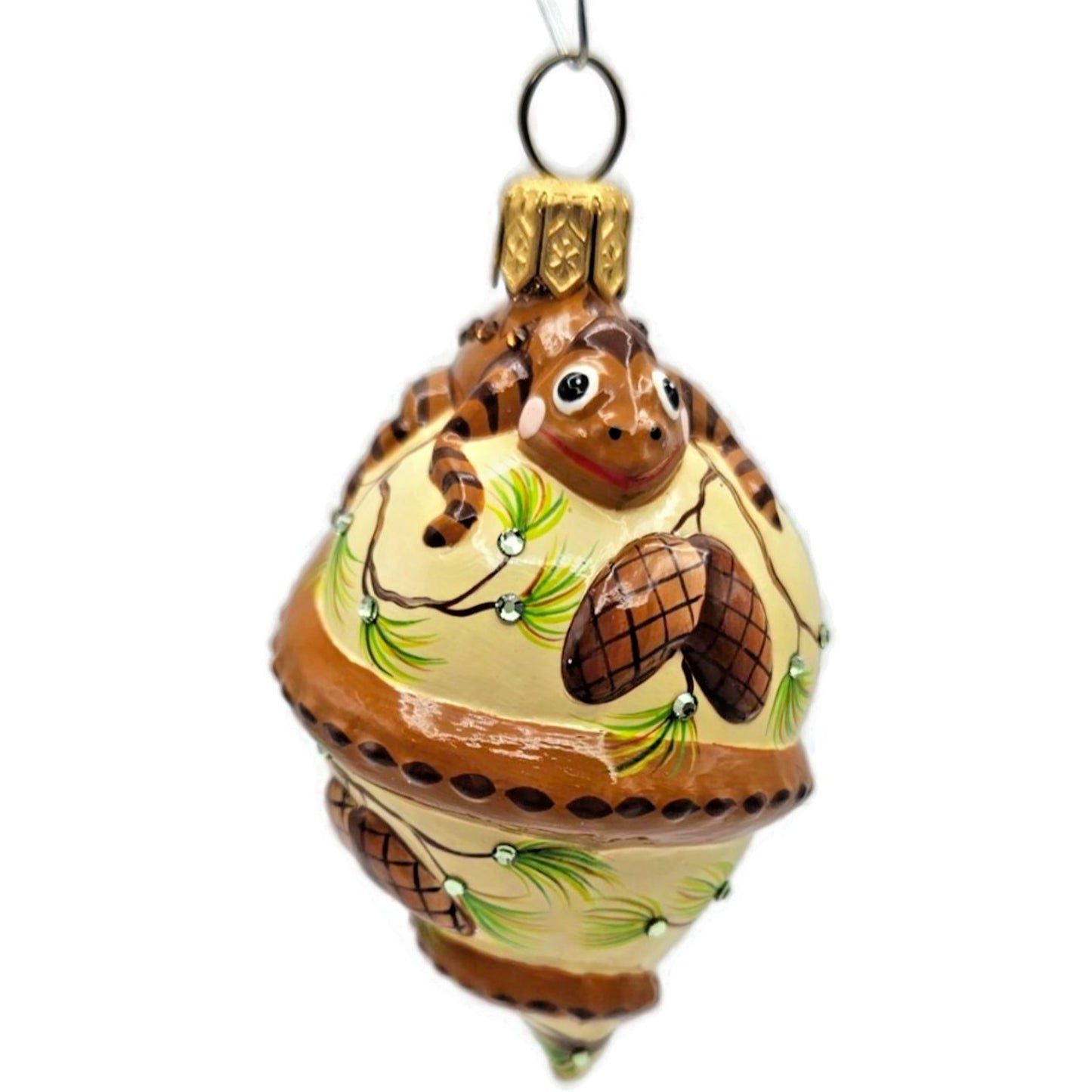 Patricia Breen Topping Chameleon Pine Fall Pine Cones Christmas Tree Ornament